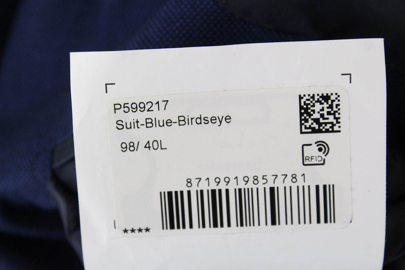 „SUITSUPPLY Jort“ vyriškas mėlynas languotas vilnonis šilkinis švarkas su languotu raštu, UK40L, plonas kirpimas 