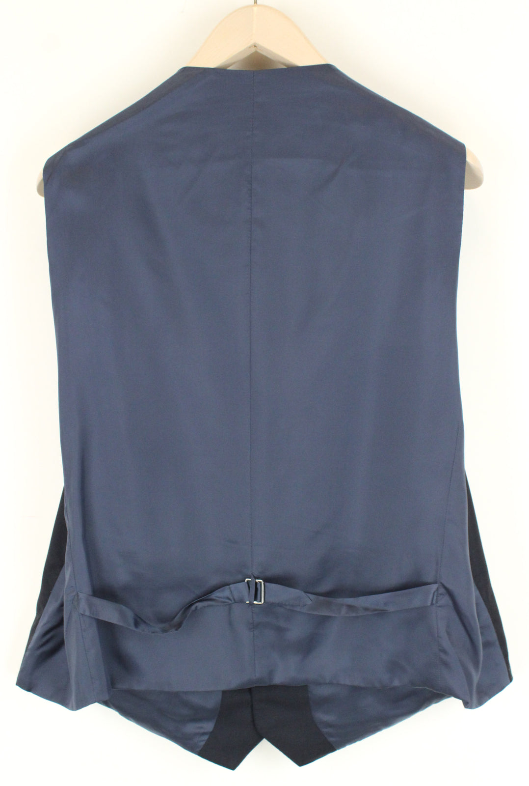 SUITSUPPLY Lazio Men's Navy Melange Wool Waistcoat UK50S V-Neck Lined Classic