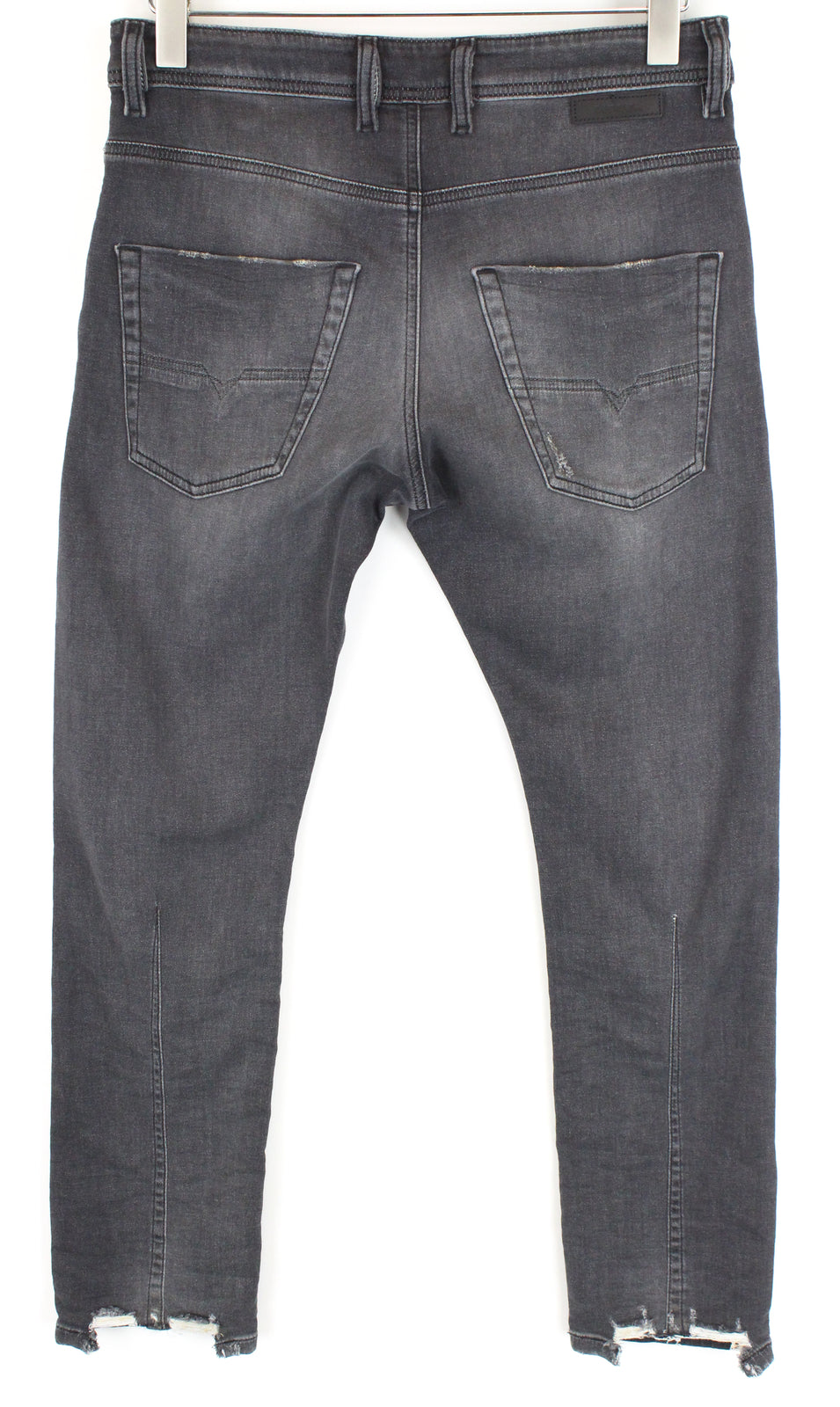 DIESEL Krooley CB-NE 069EM vyriški pilki jogging džinsai W28 Ripped washed Tapered Fit 