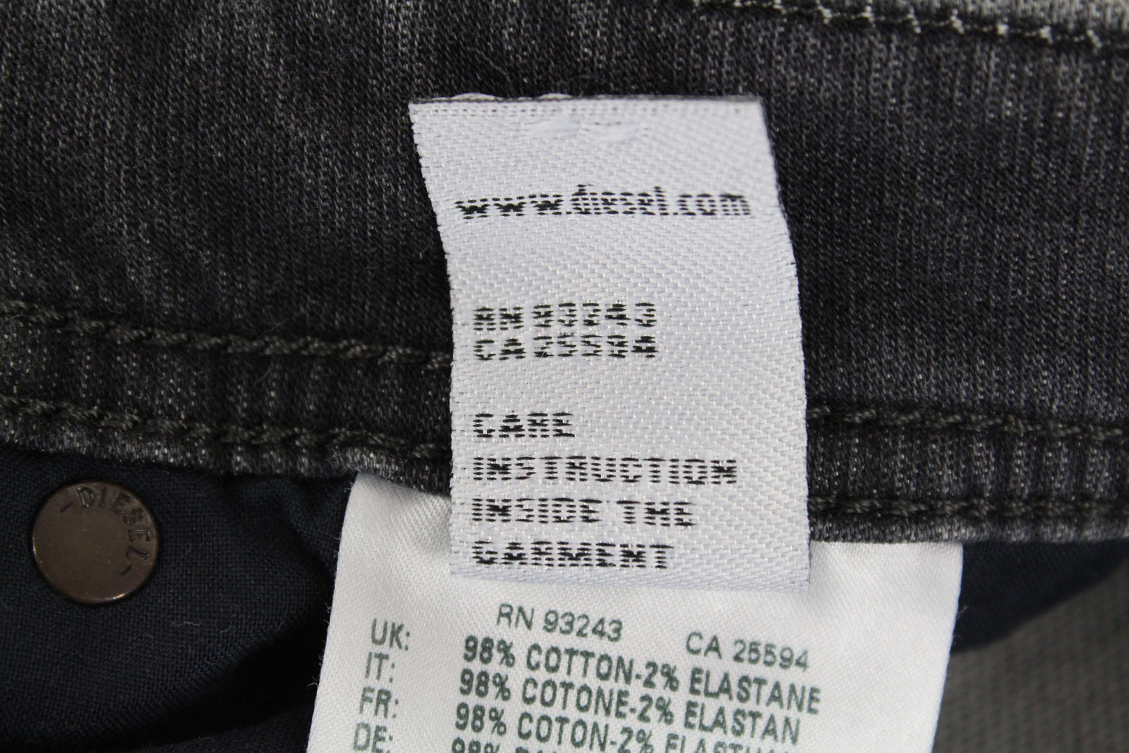 DIESEL Krooley CB-NE 069EM vyriški pilki jogging džinsai W28 Ripped washed Tapered Fit 