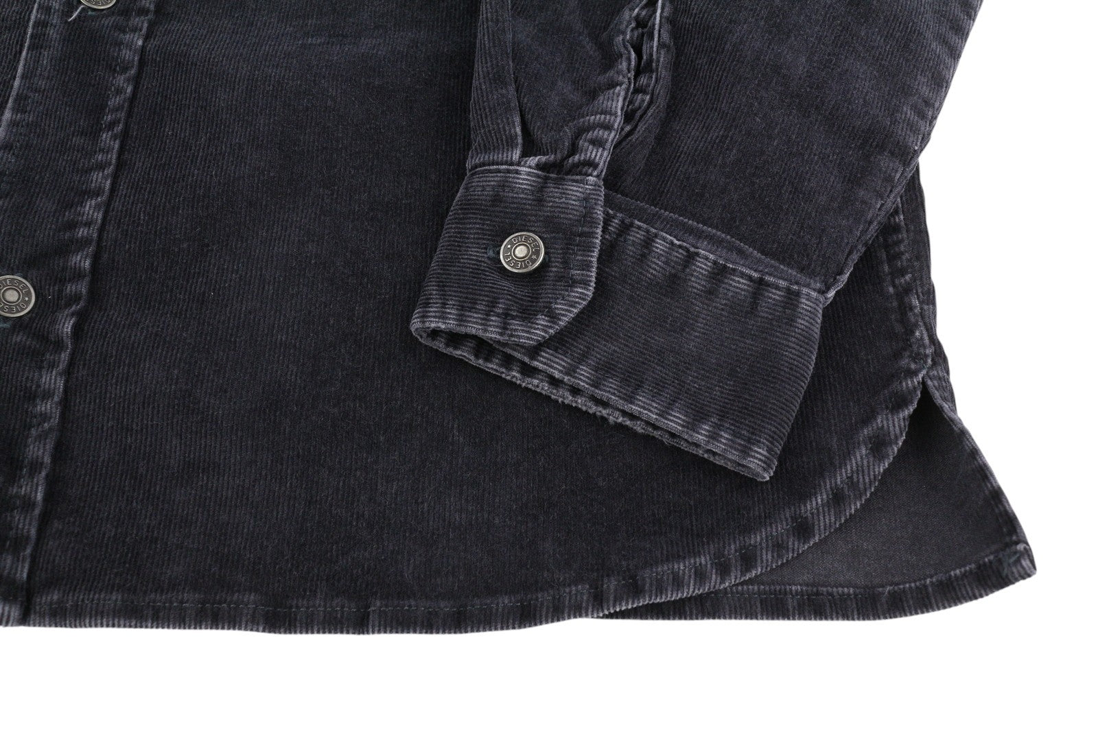 DIESEL vyriški marškinėliai S-Bun-Cord, L dydžio, juodi, skalbti, storai išskleidžiami spaustukais. RMK 175 € 