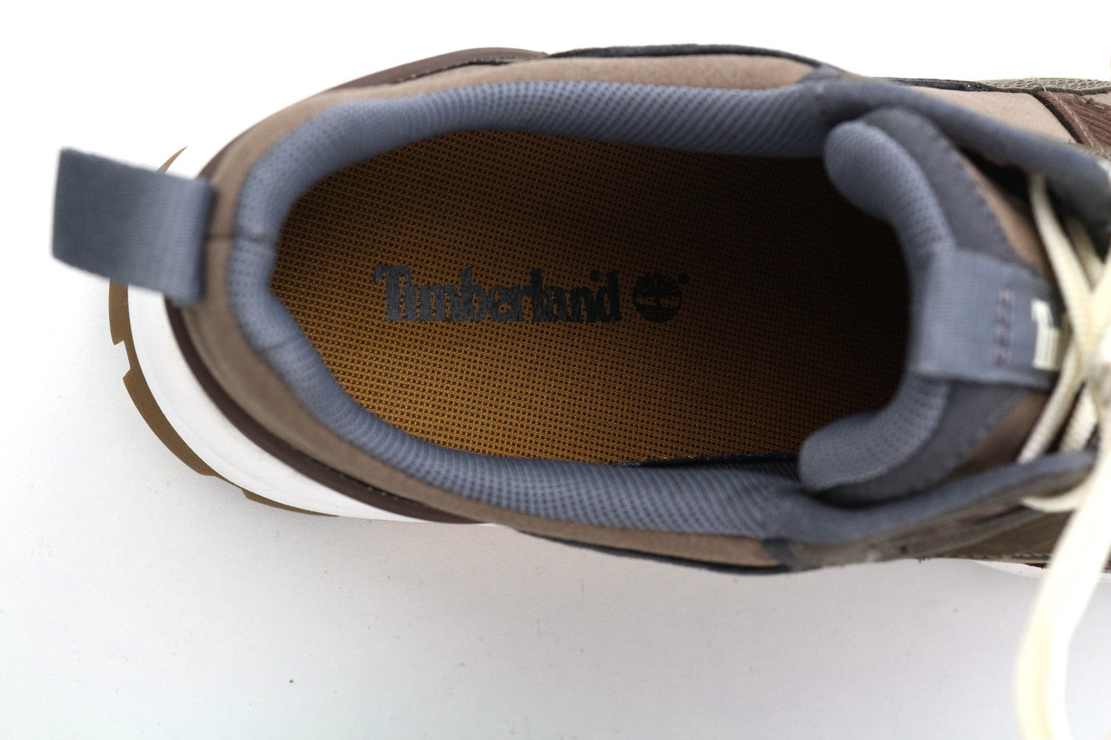 TIMBERLAND A2N9Q-A4850 vyriški sportbačiai EU42/43 rudi odiniai žemapadžiai su nėriniuotu logotipu 