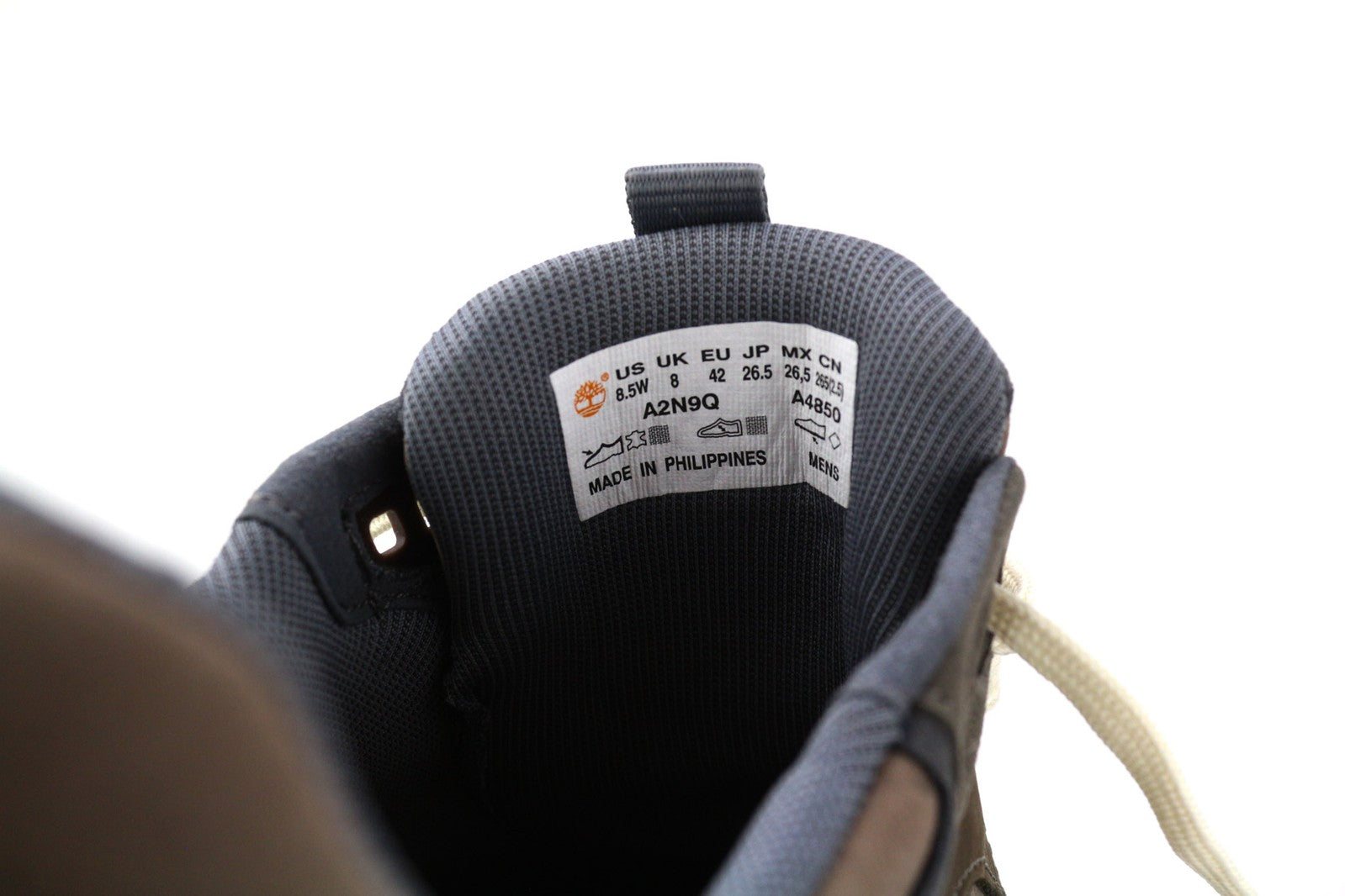 TIMBERLAND A2N9Q-A4850 vyriški sportbačiai EU42/43 rudi odiniai žemapadžiai su nėriniuotu logotipu 