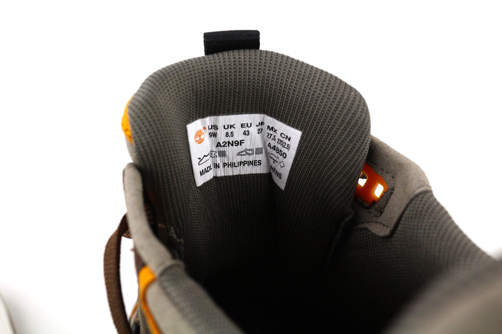 TIMBERLAND A2N9Q-A4850 vyriški sportbačiai EU42/43 rudi odiniai žemapadžiai su nėriniuotu logotipu 