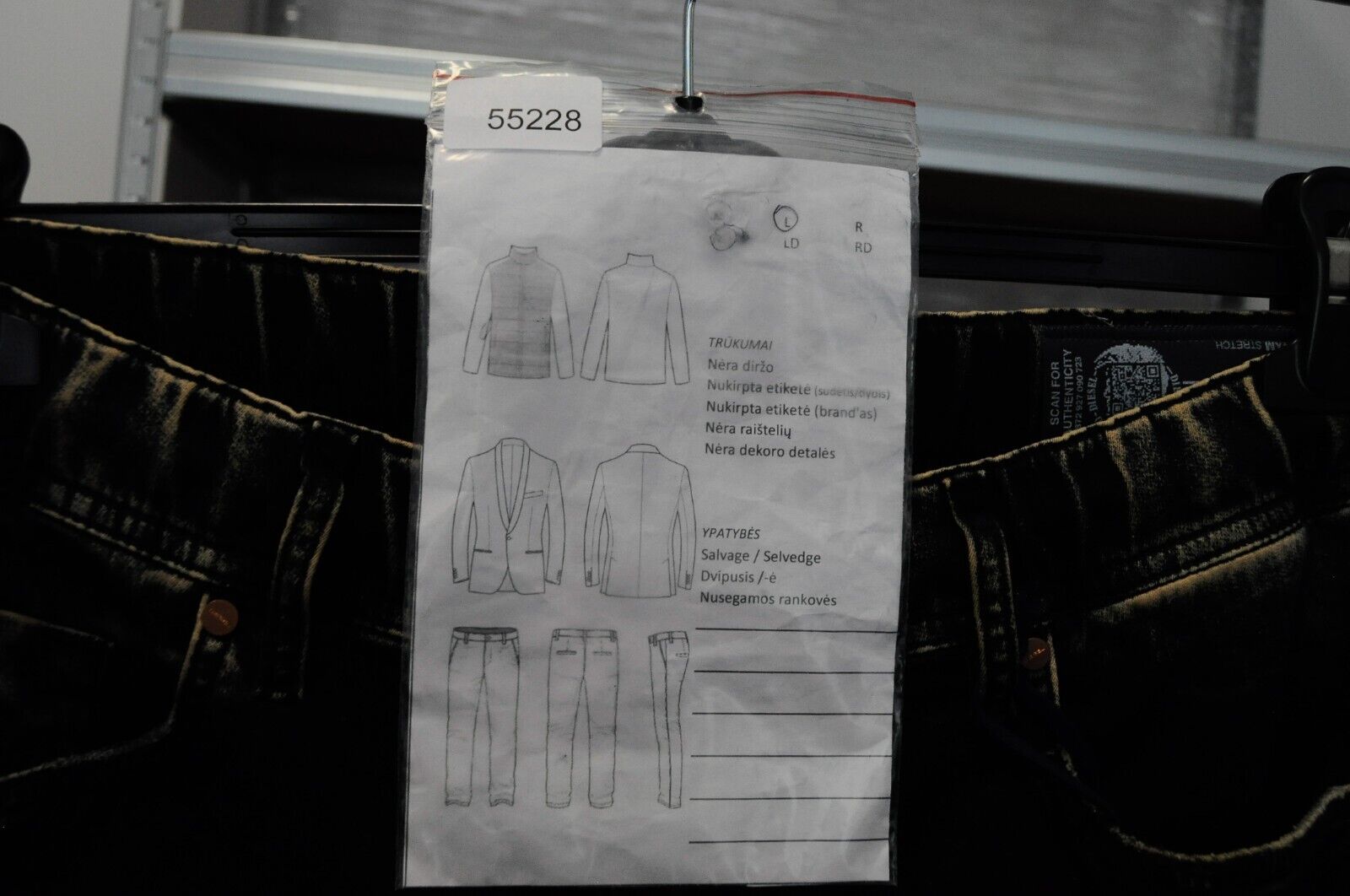 DIESEL Narrot-NE 084XM vyriški mėlyni Jogg Slim Ripped tamprūs džinsai W34 medvilniniai 