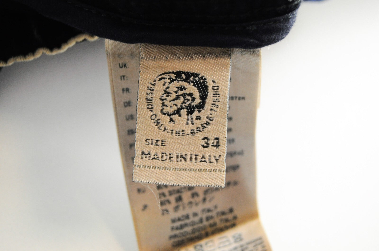 DIESEL Narrot-NE 084XM vyriški mėlyni Jogg Slim Ripped tamprūs džinsai W34 medvilniniai 