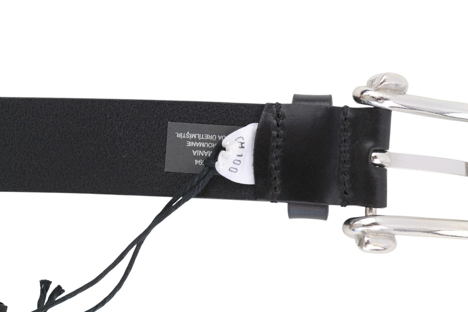 DIESEL B-Pirsin Men Belt 100 CM Black Leather Buckle Closure Leather Casual