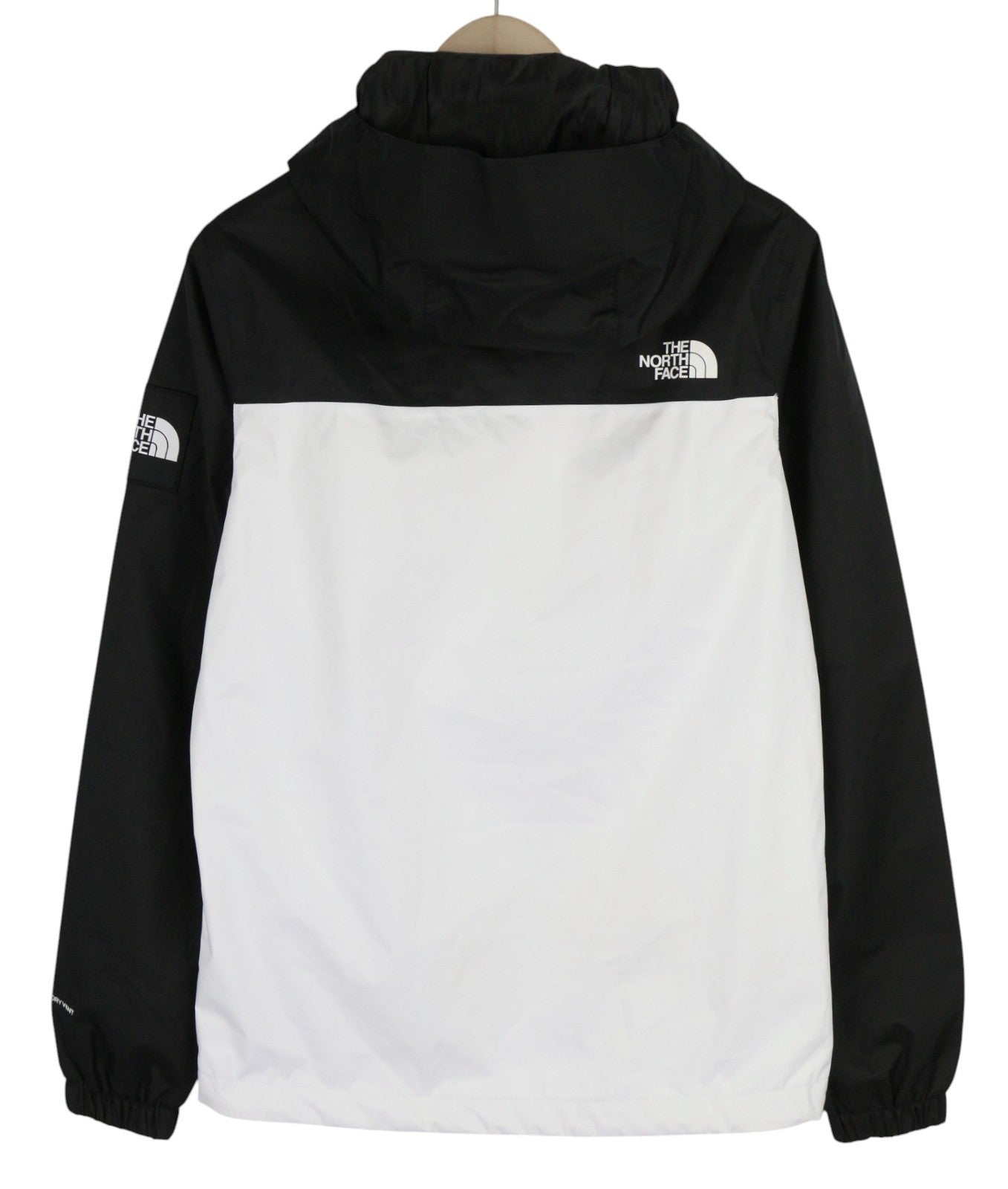 THE NORTH FACE vyriška striukė su užtrauktuku XS, juoda, su gobtuvu, lengva, sauso vėdinimo funkcija, balta 