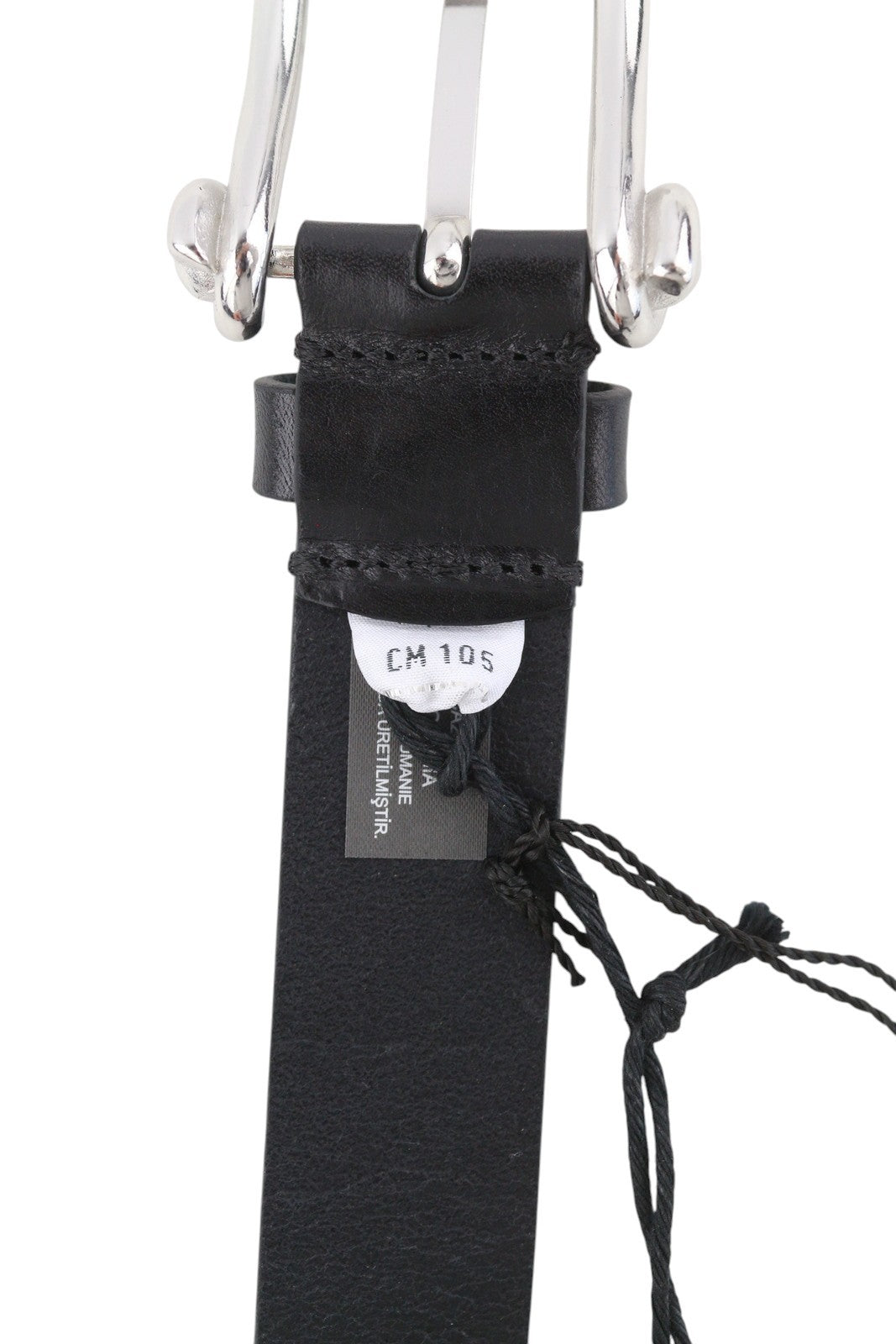 DIESEL B-Pirsin vyriškas diržas 105 CM juodas odinis sidabro atspalvio sagtis odinis laisvalaikio stilius 