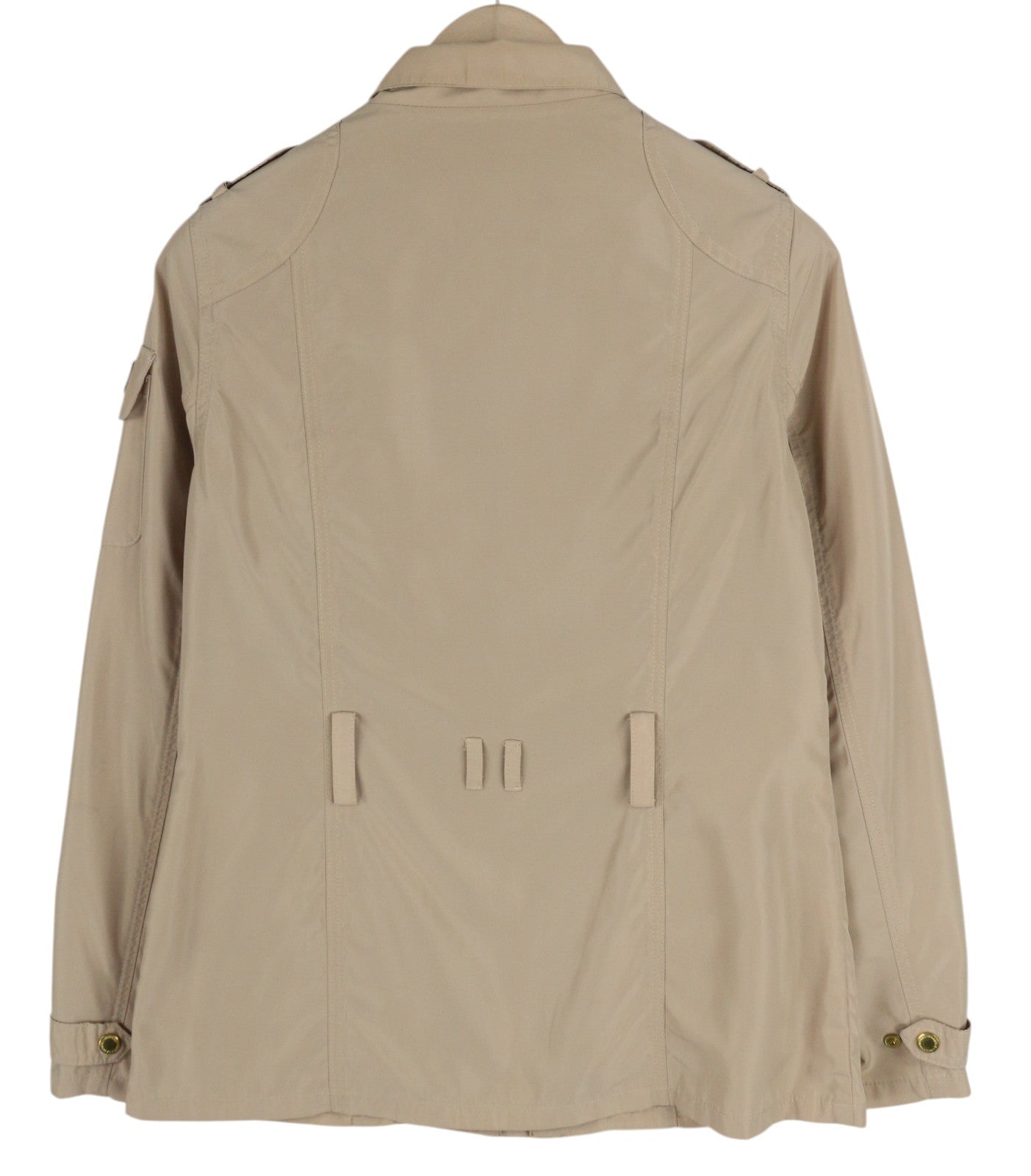 BARBOUR Bintl Broton laisvalaikio moteriška striukė su diržu, 36 dydžio, ruda, su pilnu užtrauktuku, lengva 