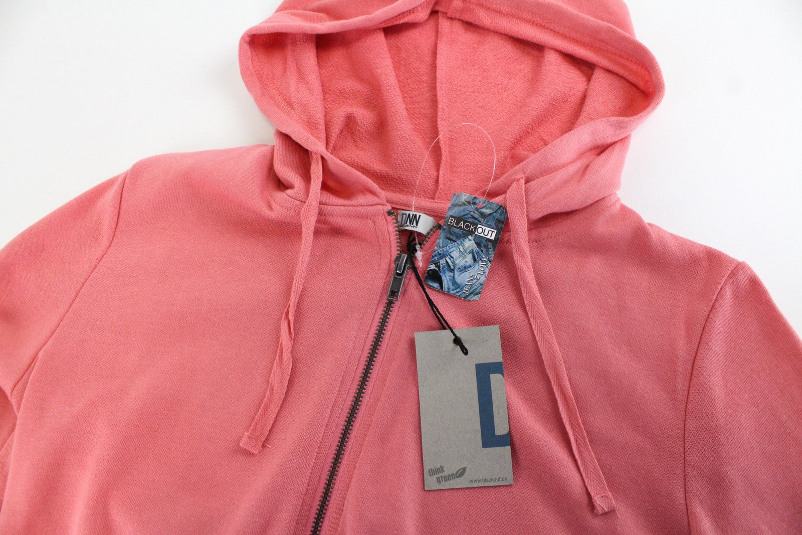 DNN DENIM BLACK OUT Marina vyriškas džemperis su gobtuvu ilgomis rankovėmis, 2XS, rožinis 