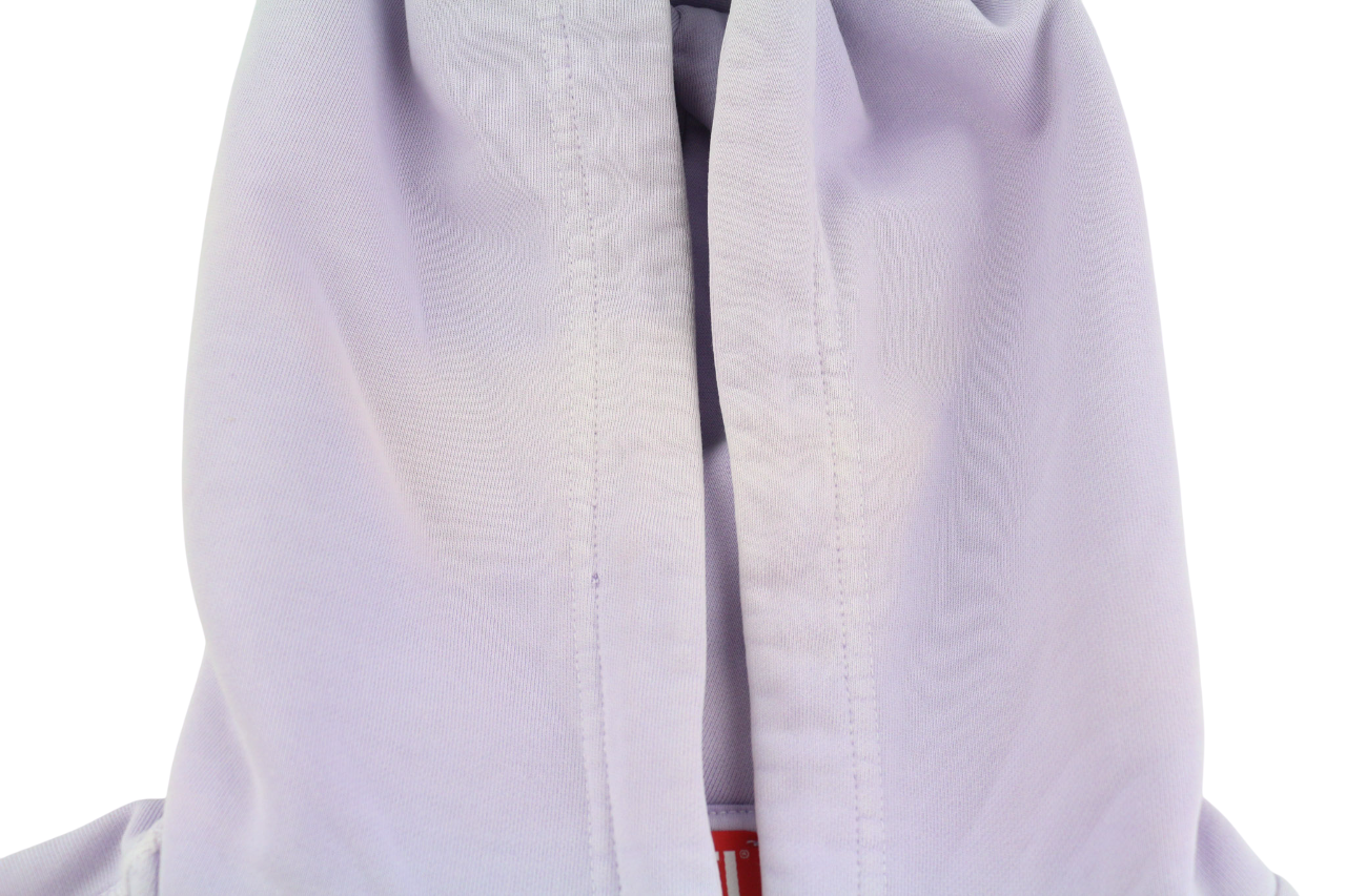 DIESEL S-Ginn-Hood-Ind vyriškas džemperis su gobtuvu, L dydžio, šviesiai violetinis, megztinis su kengūra, rekomenduojama kaina – 175 € 