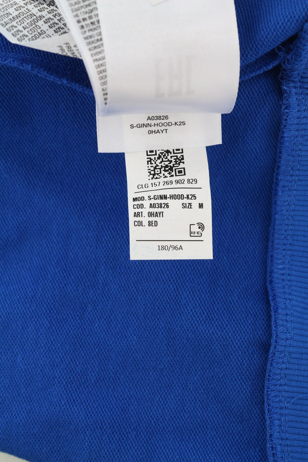 DIESEL S-Ginn-Hood-K25 vyriškas džemperis su gobtuvu M, mėlynas, didelis megztinis su kengūra, RRP125