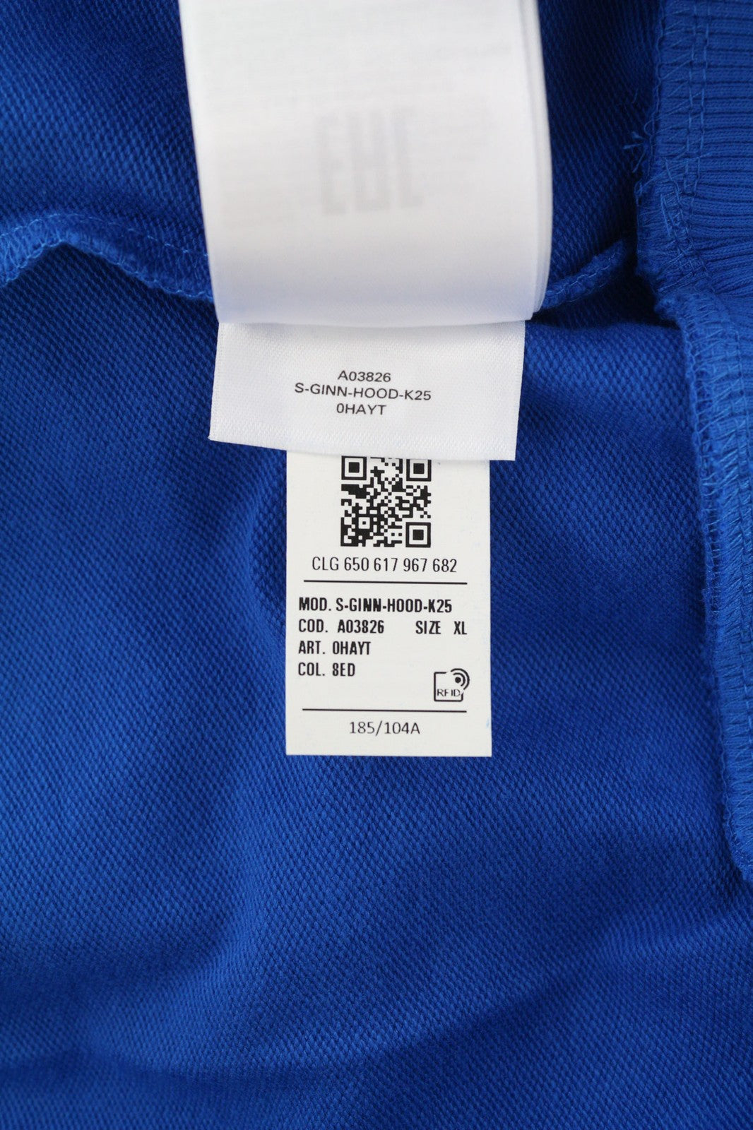 DIESEL S-Ginn-Hood-K25 vyriškas džemperis su gobtuvu, XL dydžio, mėlynas, didelis megztinis su kengūra, rekomenduojama kaina – 125 € 