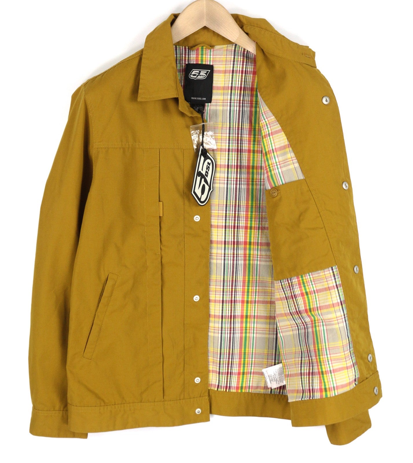 DIESEL Jerkley vyriška striukė M 55DSL su spaudėmis, pamušalu kaklo srityje, garstyčių spalvos 