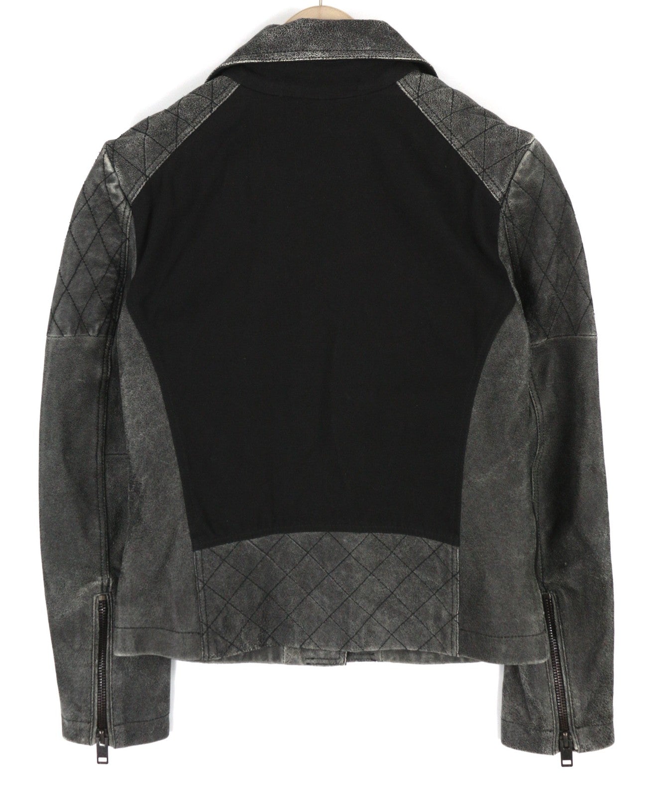 DIESEL L-Dada-A moteriška striukė M, tamsi, skalbtos ožkos odos, asimetrinis užtrauktukas, rekomenduojama kaina – 410 € 