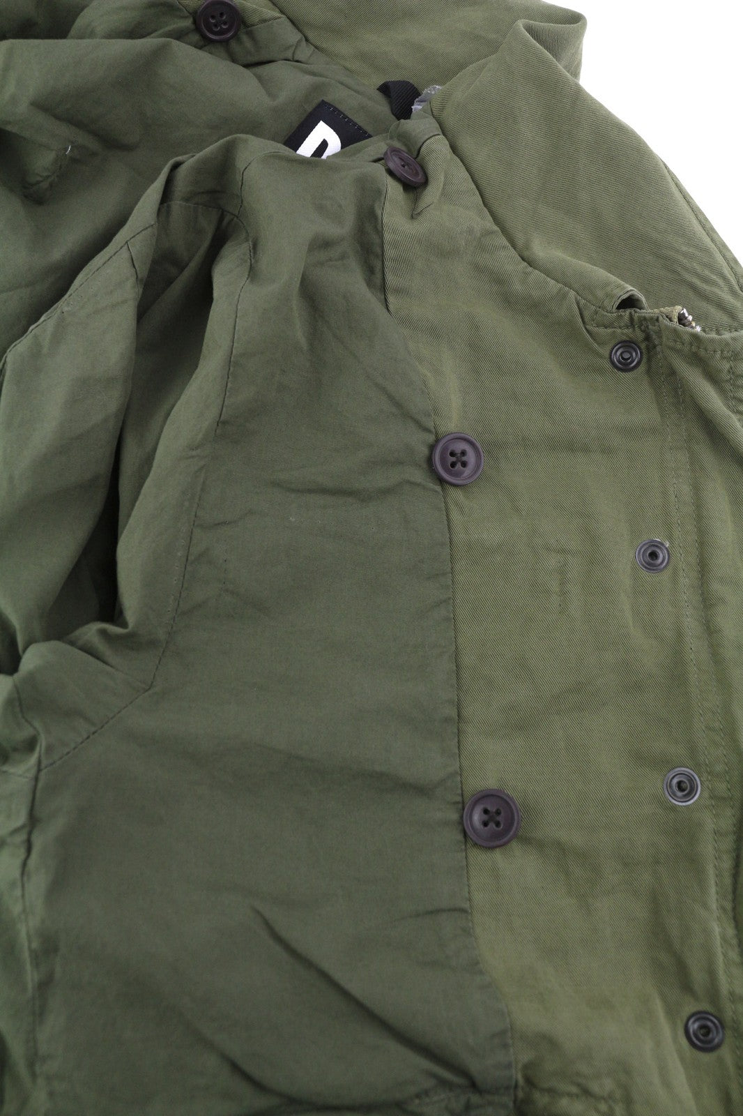 DIESEL G-Claudia moteriška striukė S, chaki spalvos, žalia, lininio audinio, su raišteliu juosmenyje. 