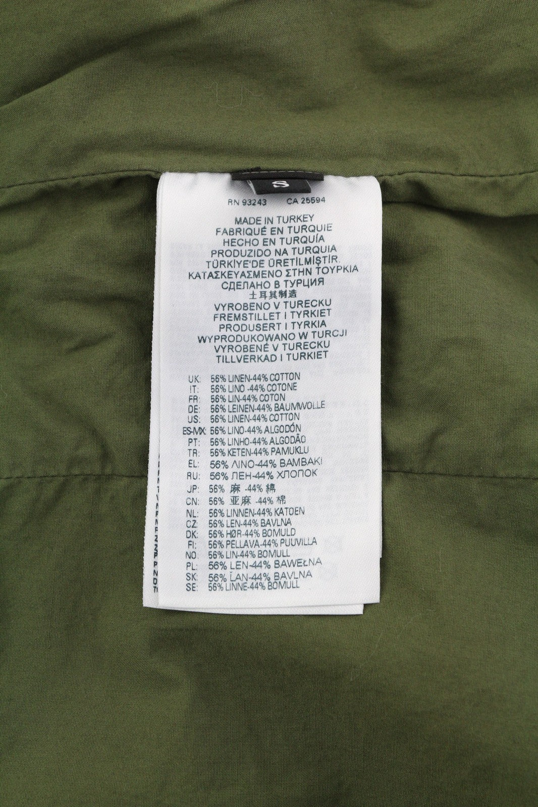 DIESEL G-Claudia moteriška striukė S, chaki spalvos, žalia, lininio audinio, su raišteliu juosmenyje. 