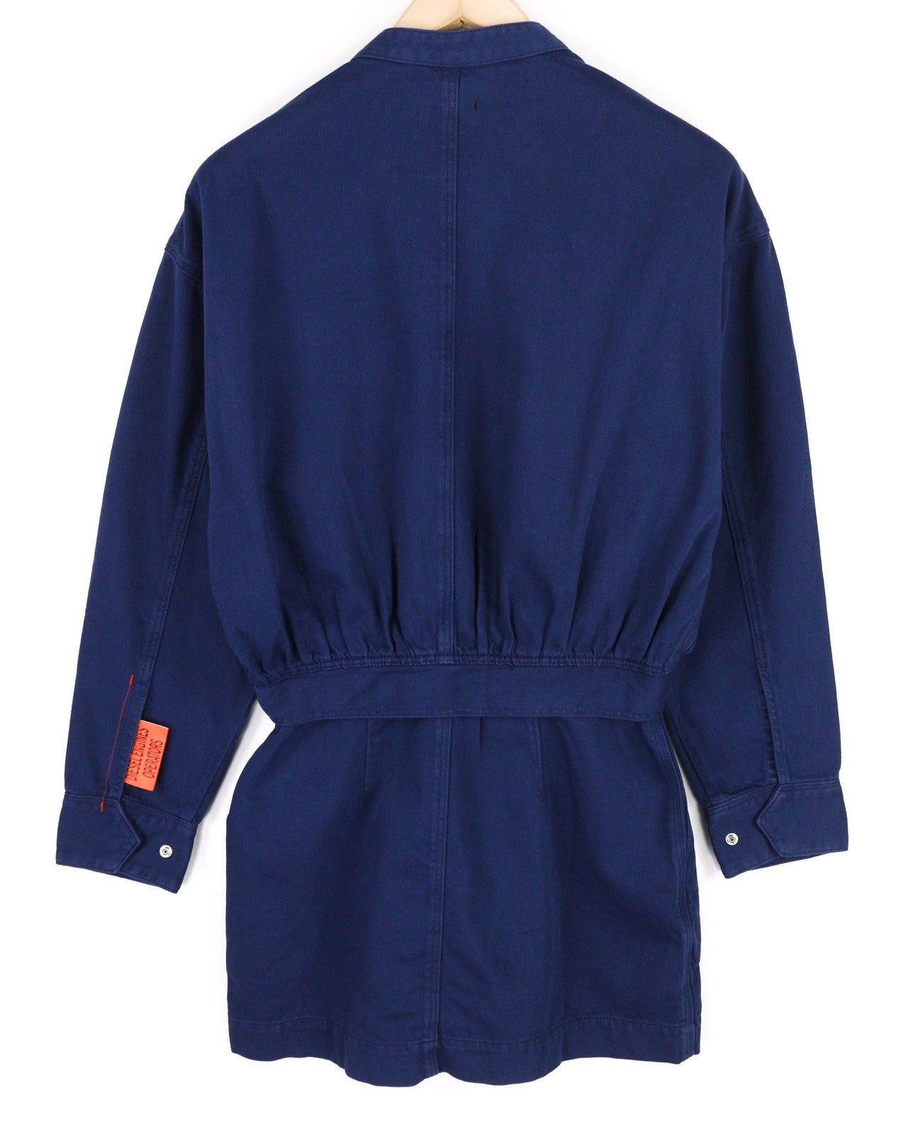 DIESEL De-Angelica-SP moteriška suknelė S mėlyna ilgomis rankovėmis su užtrauktukais ir kišenėmis RRP 295 € 