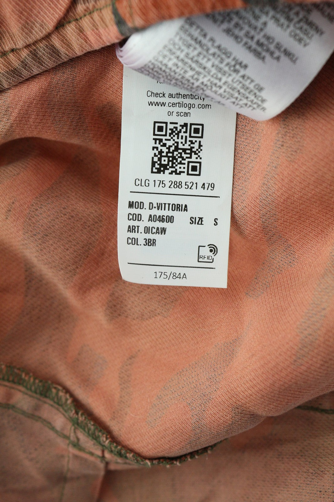 DIESEL D-Vittoria moteriška suknelė S ilgomis rankovėmis su diržu, kamufliažinė, RRP 350 € 