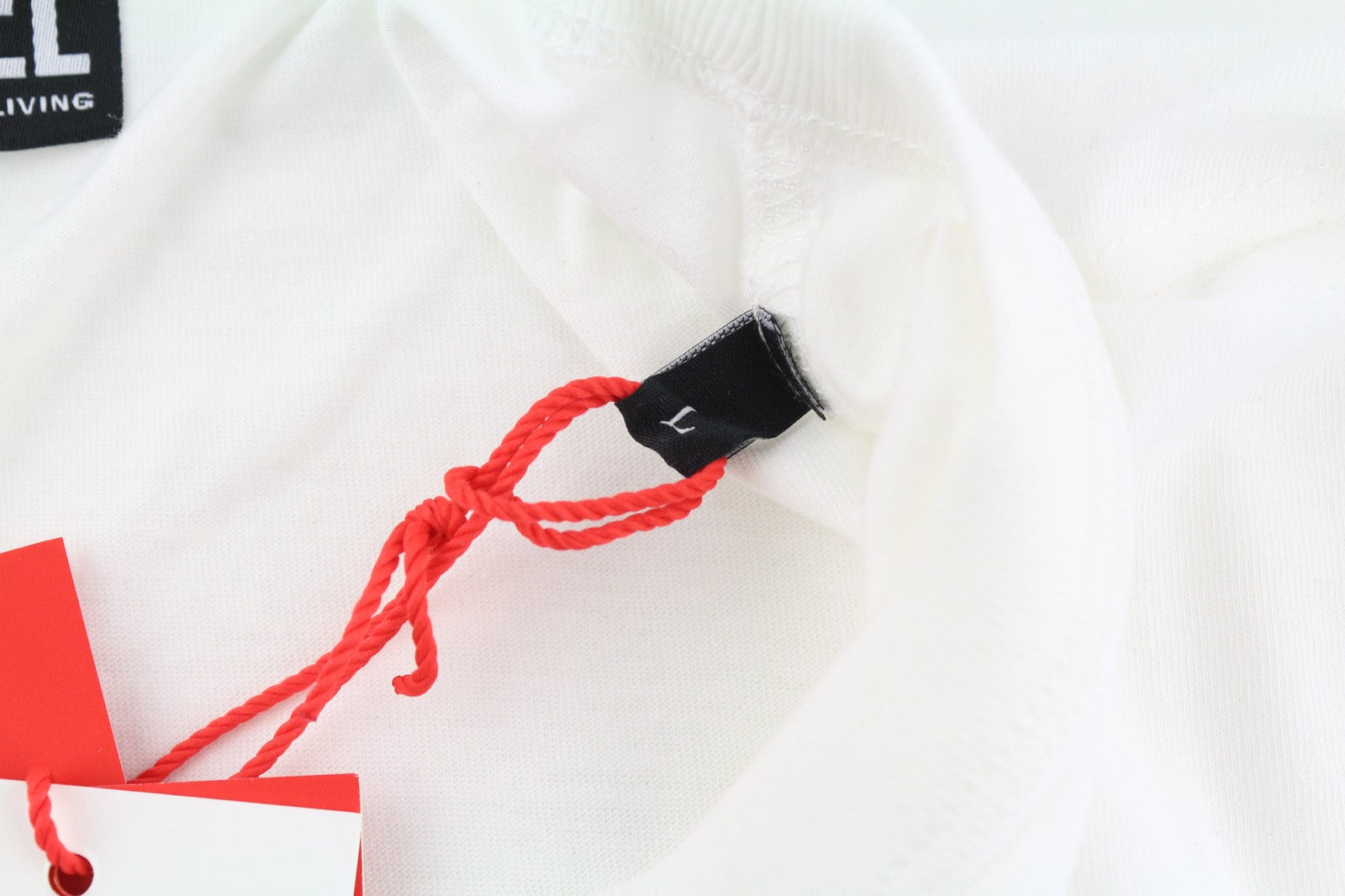 DIESEL T-Just-E19 vyriški marškinėliai su trumpomis rankovėmis, L dydžio, apvalia apykakle, priekyje, balti.