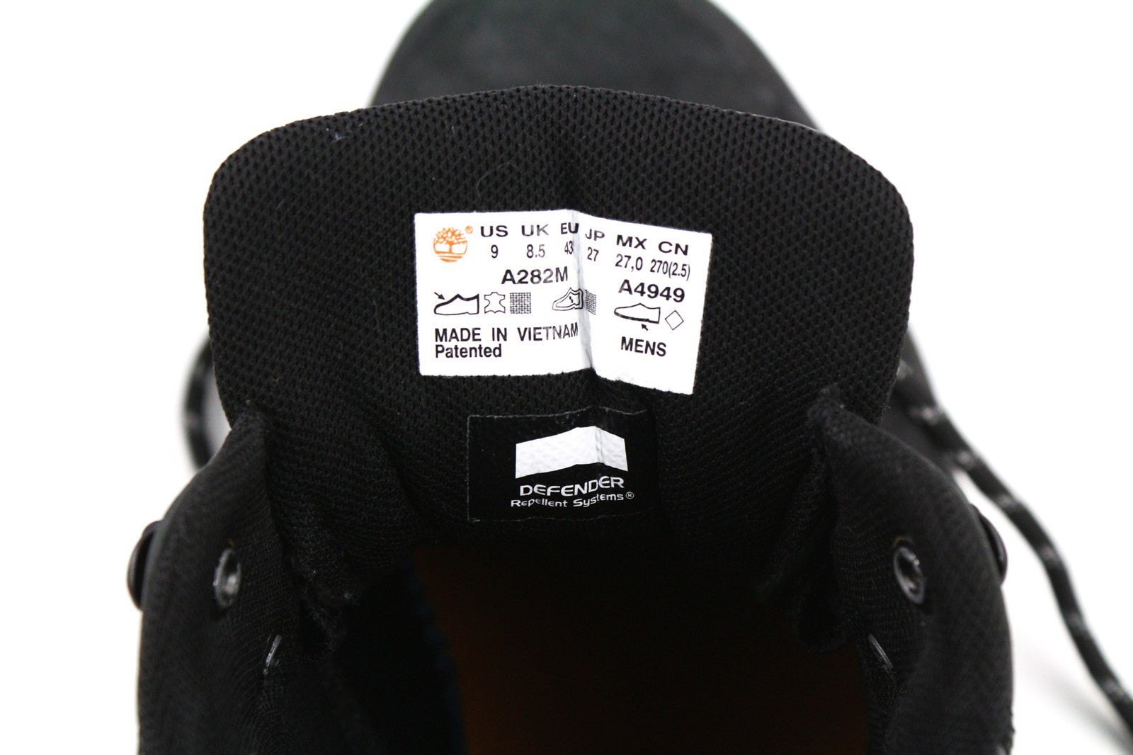 Timberland A282M-A4949 vyriški sportbačiai, juodi, odiniai, žemapadžiai, laisvalaikio batai, EU43/43.5 