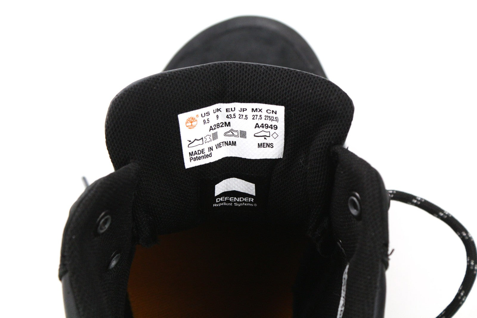 Timberland A282M-A4949 vyriški sportbačiai, juodi, odiniai, žemapadžiai, laisvalaikio batai, EU43/43.5 