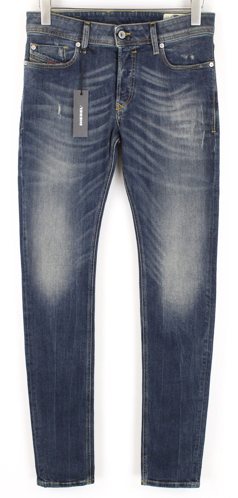 DIESEL Troxer R9CG6 vyriški džinsai W28/L34 tamsiai mėlyni, aptempti, ploni, medvilniniai 