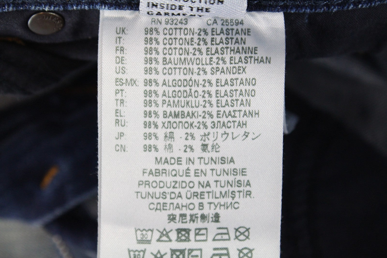 DIESEL Krayver R6ZD4 vyriški džinsai W28/L32 mėlyni, ploni, morkų rašto, plėšytos medvilnės rašto džinsai 