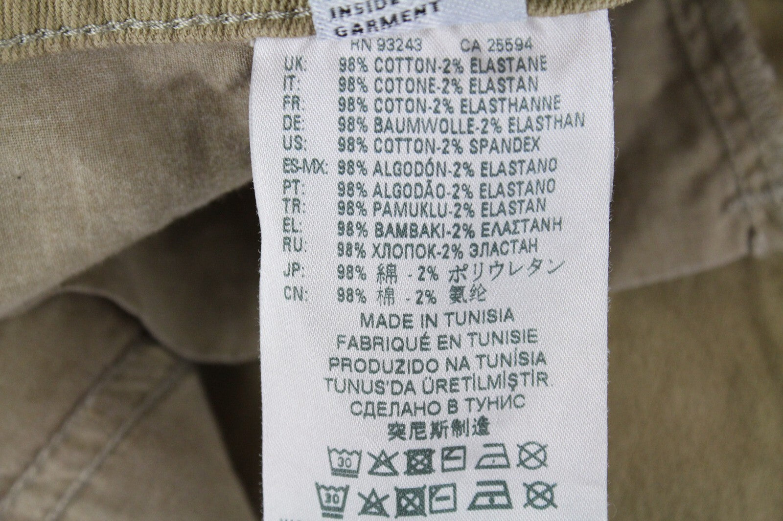 DIESEL Buster R99S6 vyriški džinsai W38 rudi, ploni, siaurėjantys, medvilniniai, tamprūs, 5 kišenių 