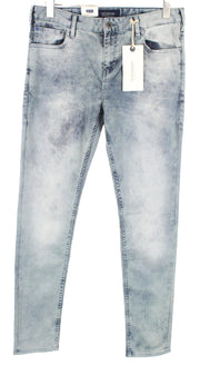 SCOTCH &amp; SODA Skim vyriški džinsai W31/L32 skalbtos mėlynos aptemptos medvilnės tamprios kelnės 