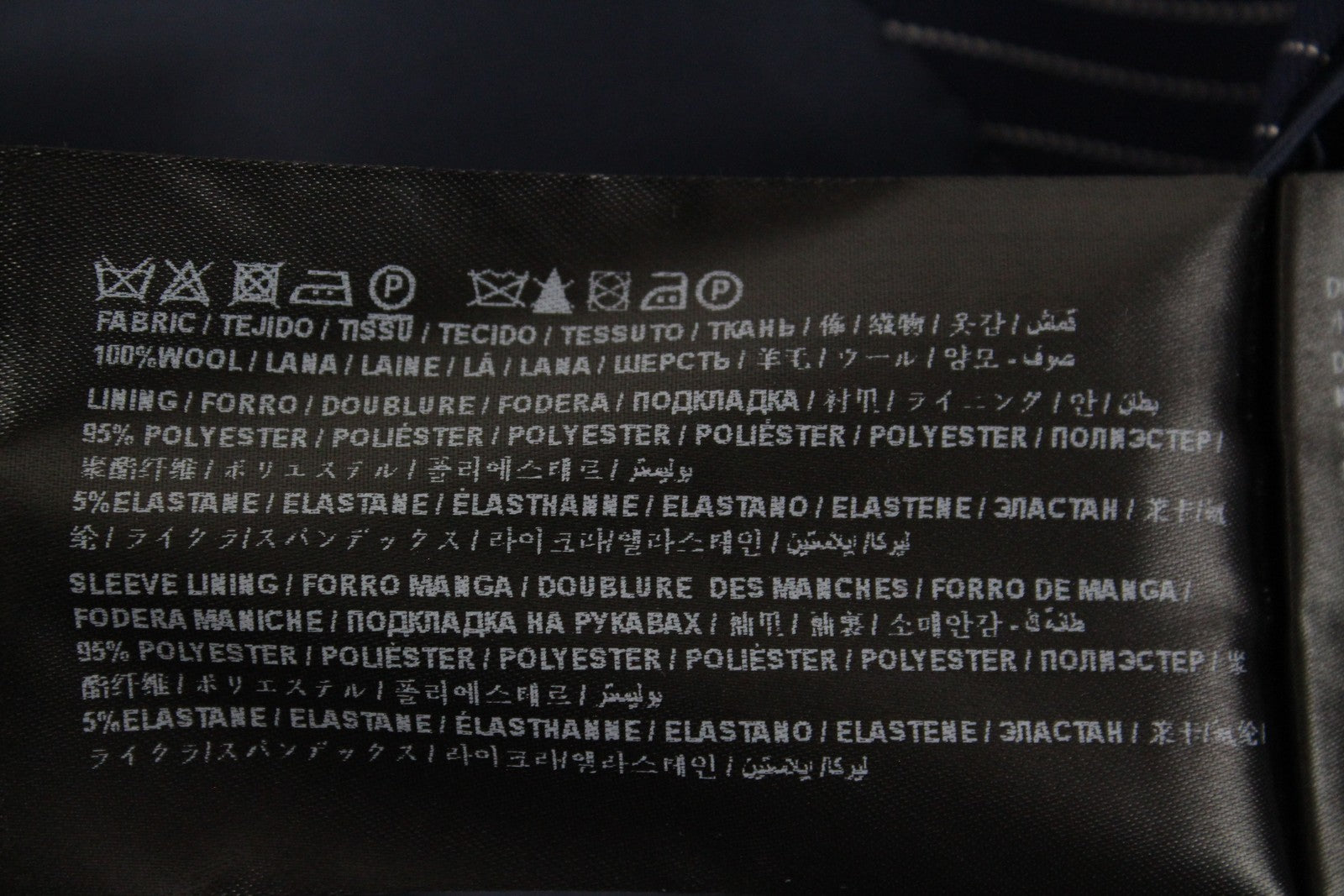 SUISTUDIO Cameron moteriškas švarkas UK14S mėlynai dryžuotas vilnonis vieneilis švarkas 