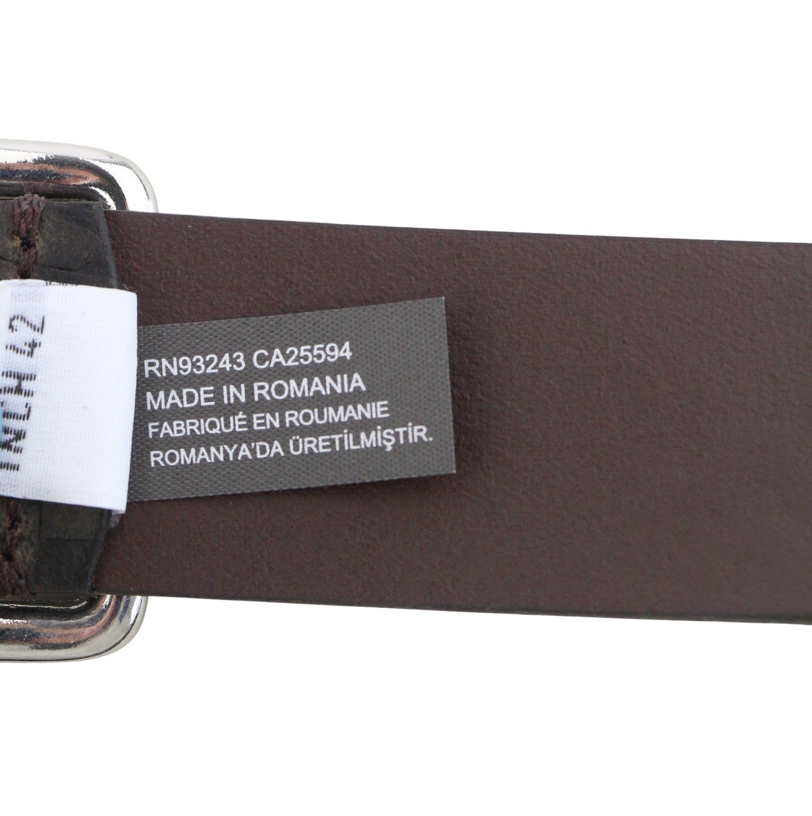 DIESEL B-Billover vyriškas diržas 105 cm rudos odos su sidabro spalvos sagtimi ir logotipu