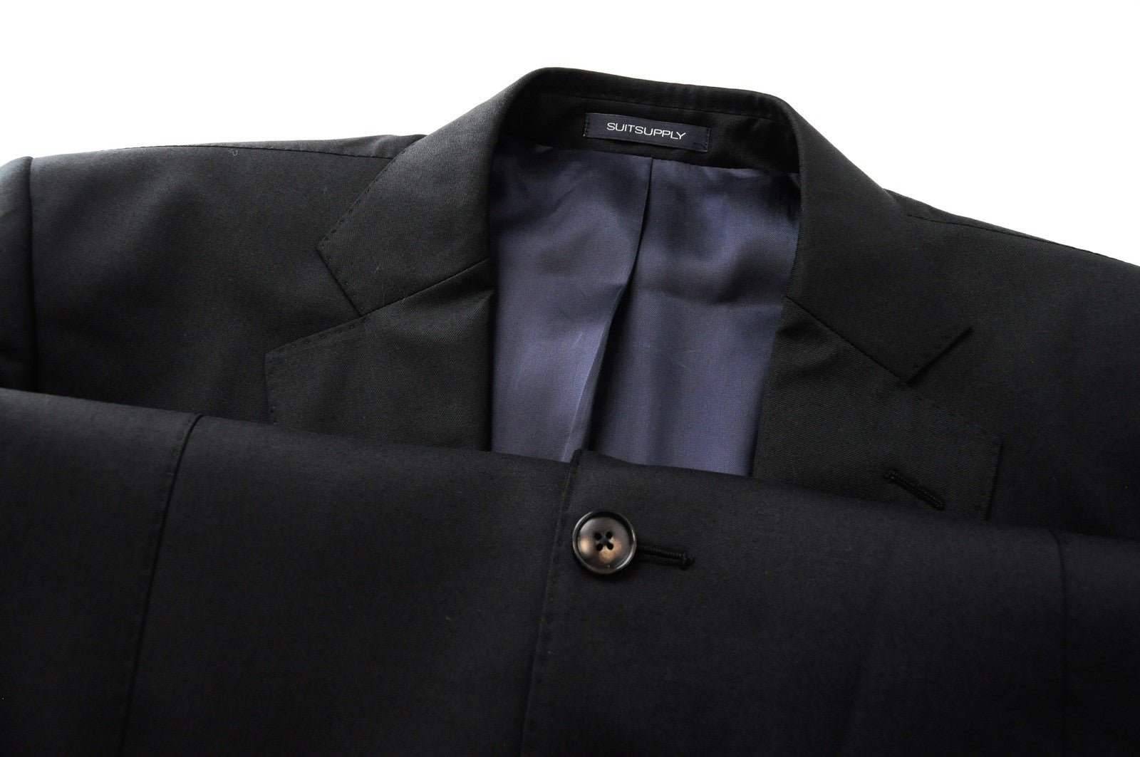 SUITSUPPLY Napoli Mens Blazer UK44L Navy  Wool Super 110s Lined Dress