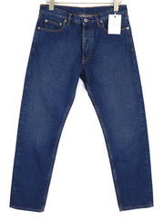 BALTI ARR siaurėjantys vyriški džinsai W31 tamsiai mėlyni su sagomis ir kišenėmis, skalbti, rekomenduojama kaina – 650 € 