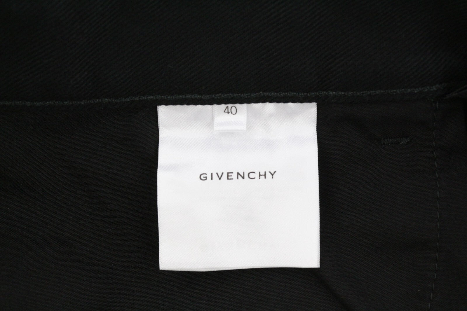 GIVENCHY X Tiffany vyriški džinsai W40 siaurėjančiomis užtrauktuku užsegamomis kišenėmis tamsiai juodi 