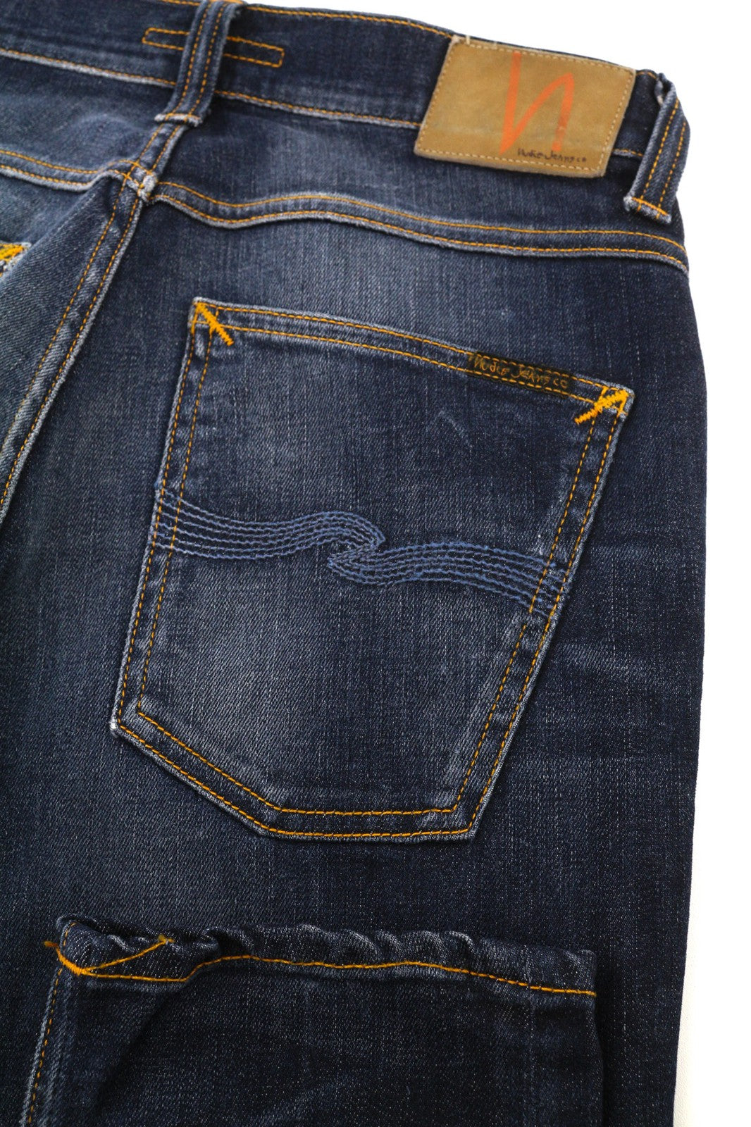 NUDIE Grim Tim Mens Jeans W29/L32 Bossa Jukta Organic Cotton Washed Dark Blue