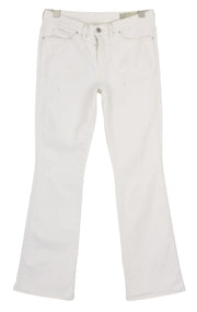 DIESEL Sandyb-Patch 0672Y Women Jeans W29/L34 Regular Slim Bootcut Stretch White