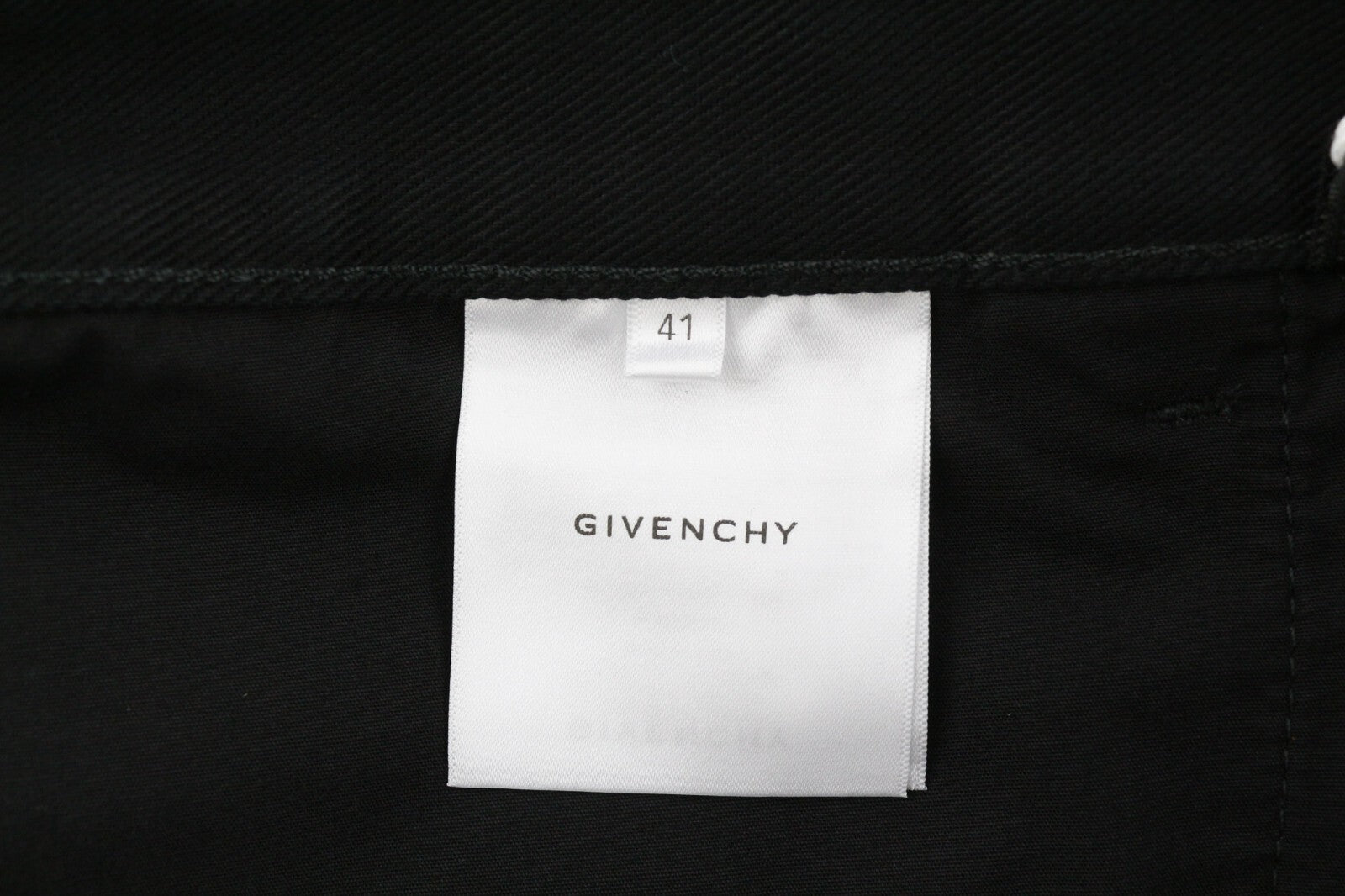 GIVENCHY X Tiffany vyriški džinsai W41 siaurėjančiomis užtrauktuku užsegamomis kišenėmis tamsiai juodi 