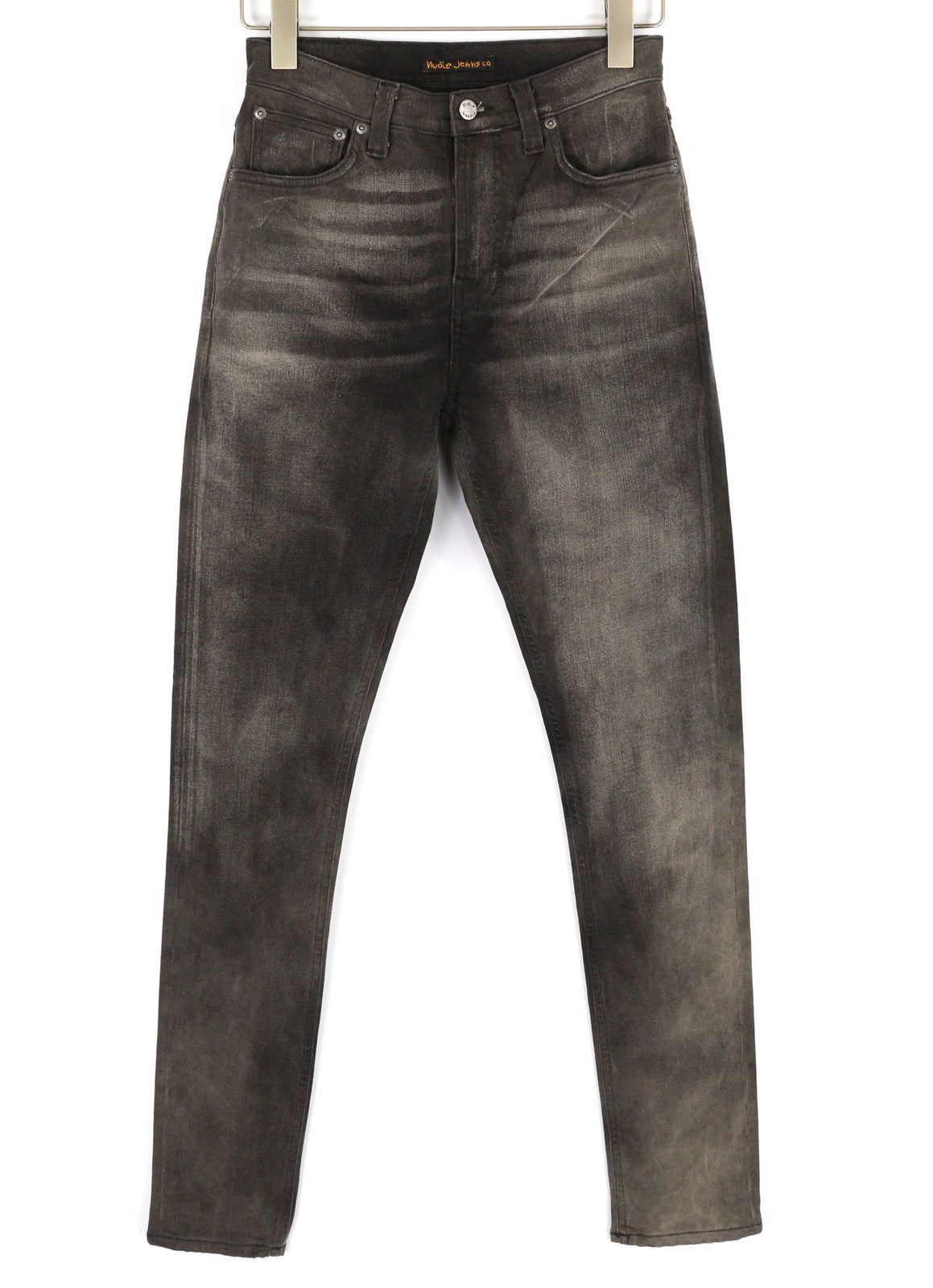 NUDIE Pipe Led Mens Jeans W28/L32 Grey Marble Organic Slim  Washed Effect