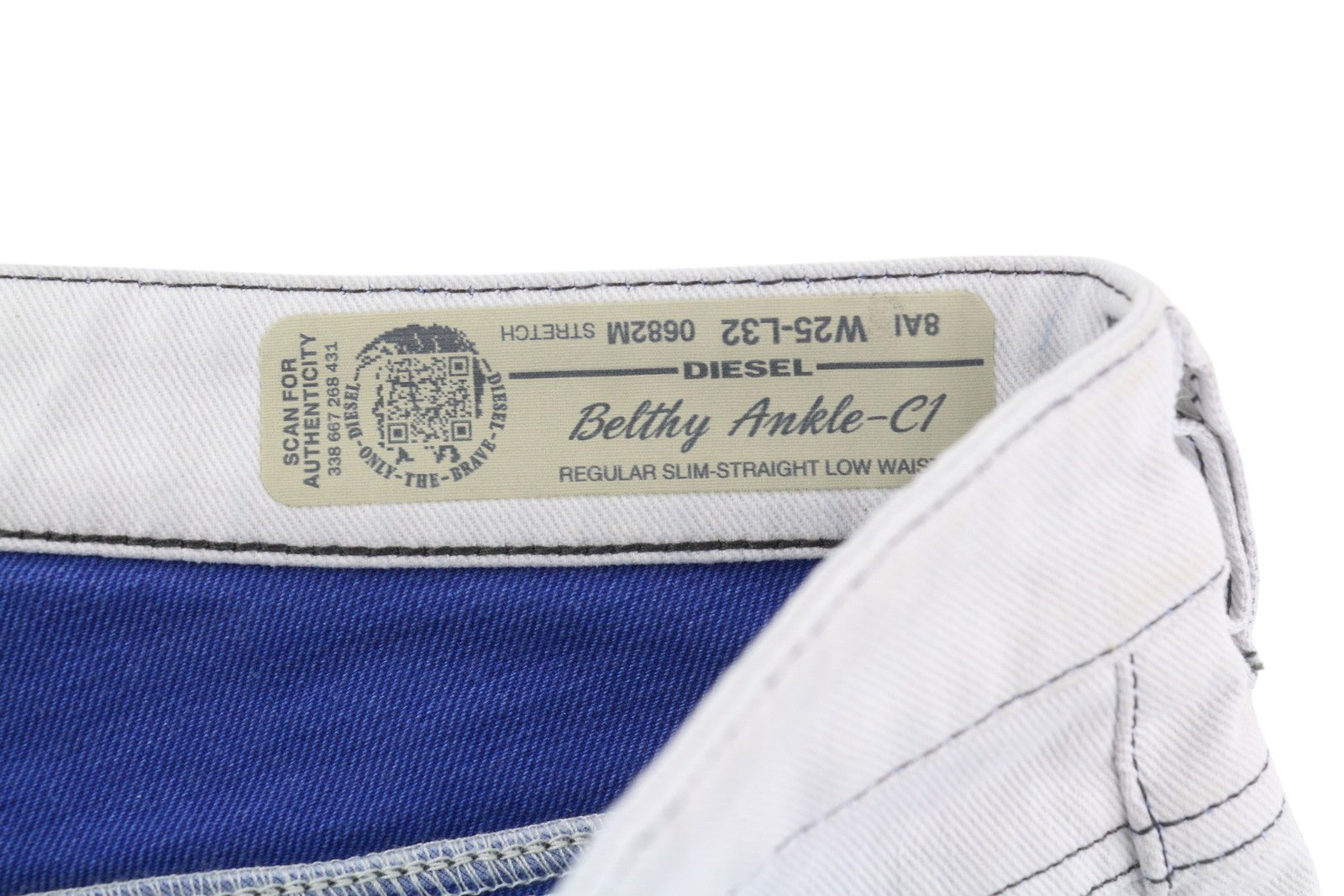 DIESEL Belthy Ankle-C1 0682M Women Jeans W25/L32 Regular Slim Straight Low Waist