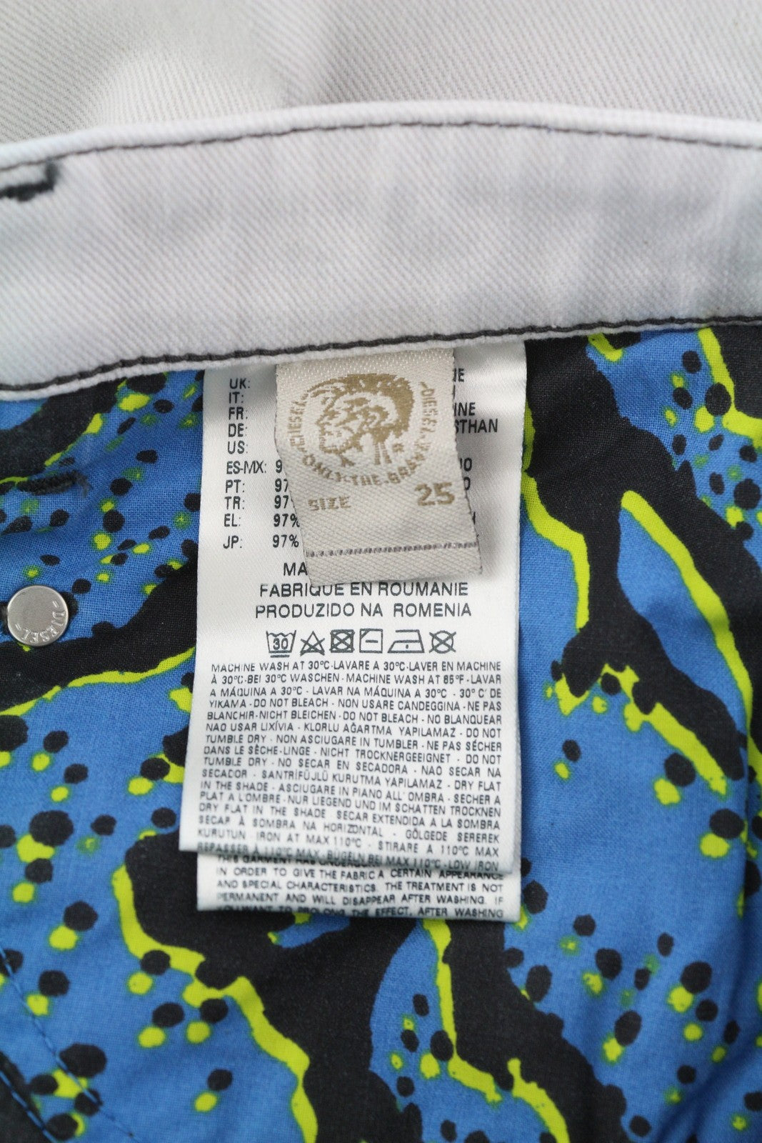 DIESEL Belthy Ankle-C1 0682M Women Jeans W25/L32 Regular Slim Straight Low Waist