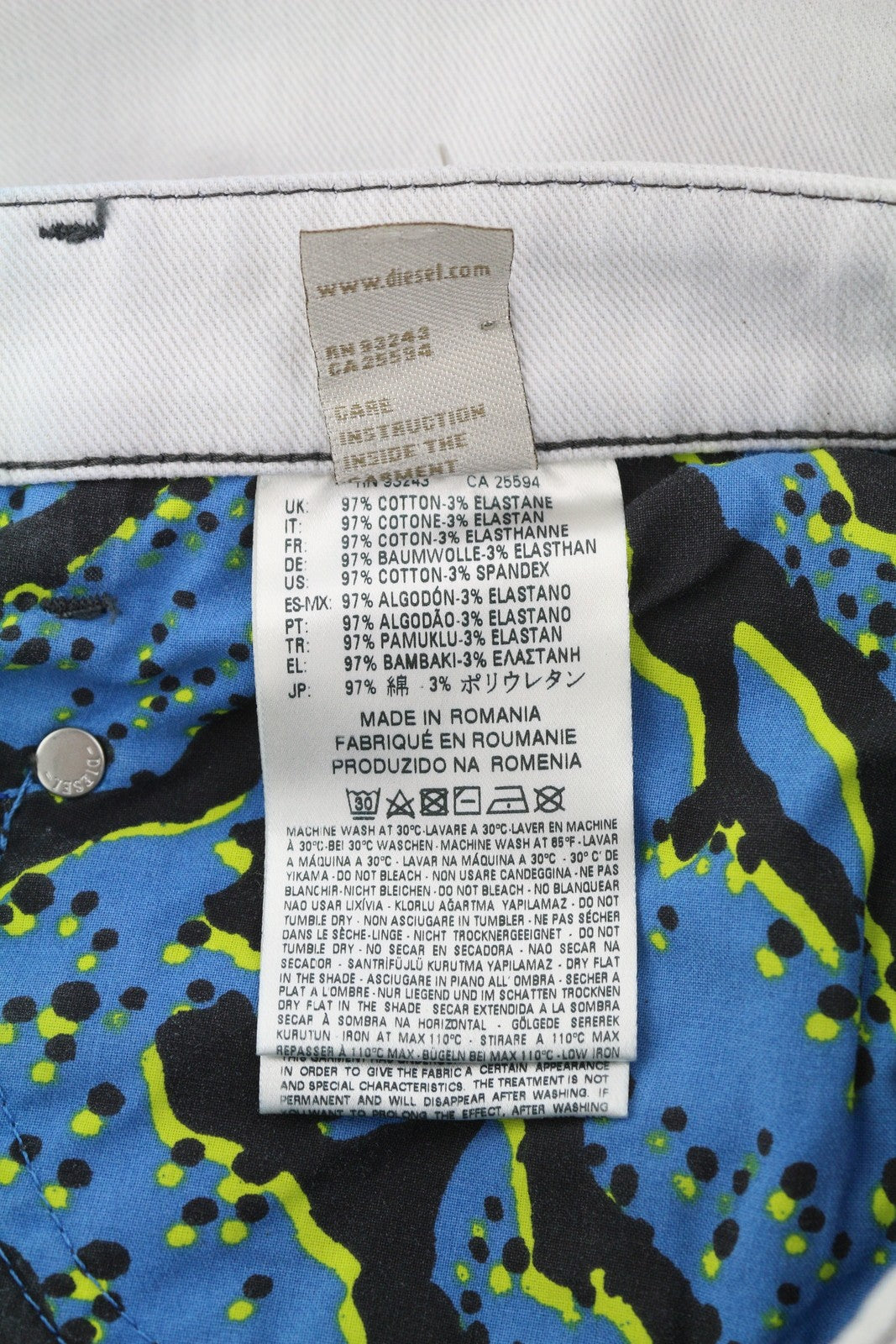 DIESEL Belthy Ankle-C1 0682M Women Jeans W25/L32 Regular Slim Straight Low Waist