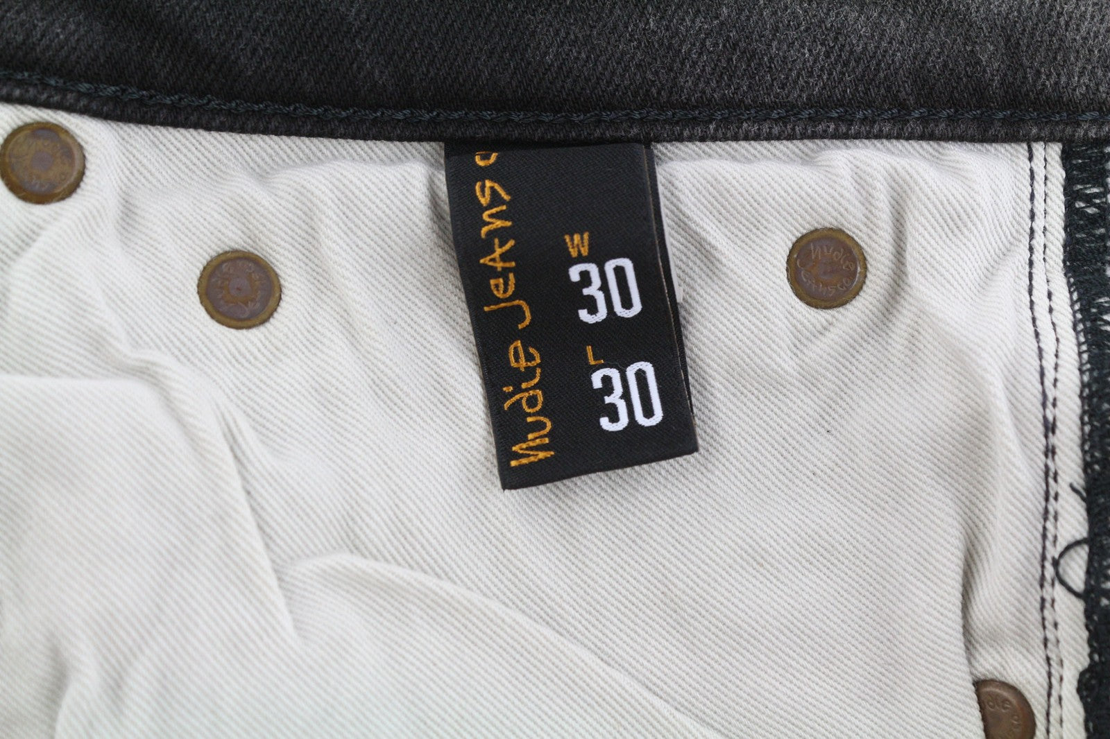 NUDIE Pipe Led Mens Jeans W30/L30 Grey Marble Organic Slim   Washed Effect