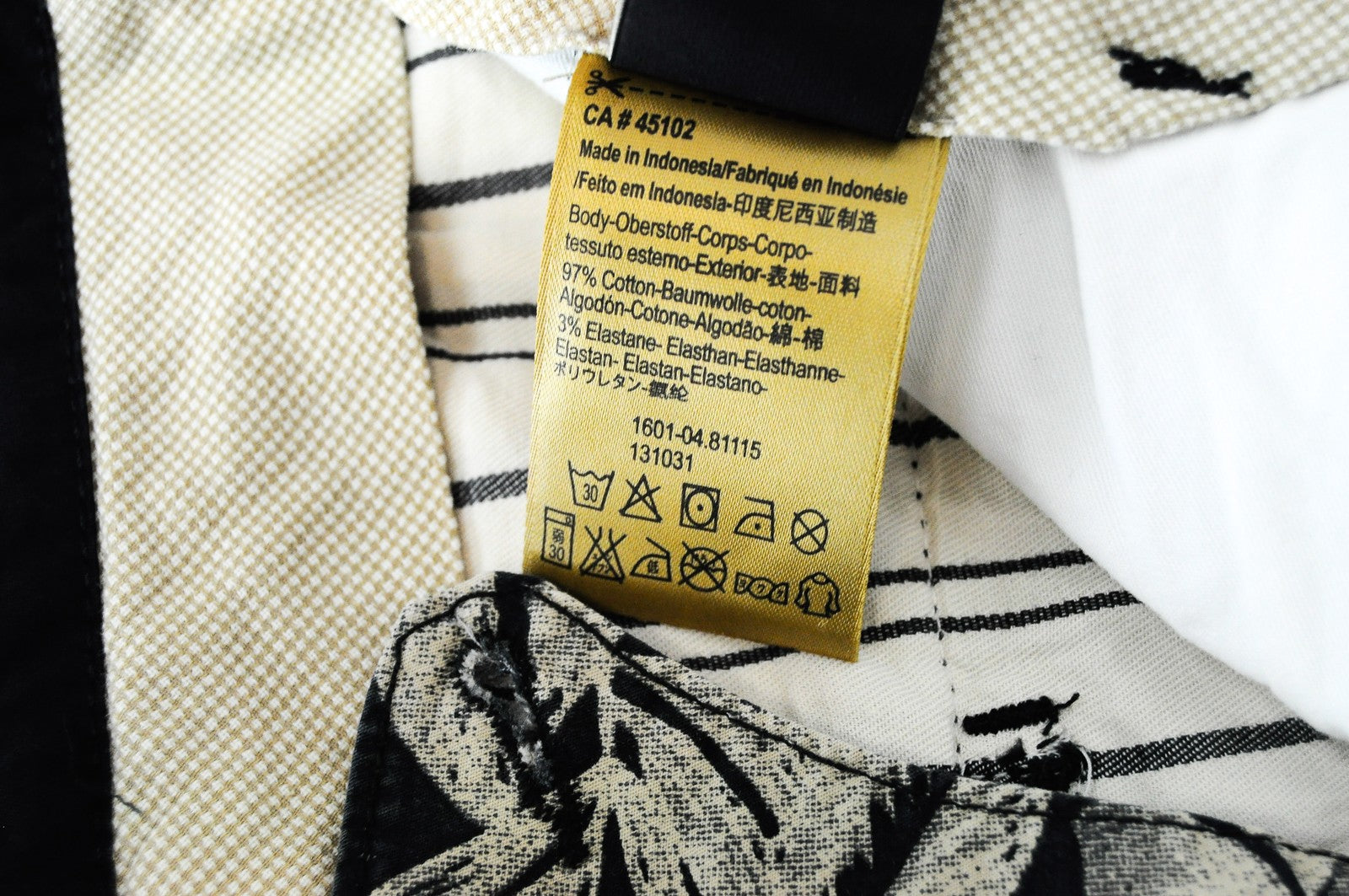 SCOTCH &amp; SODA Ams Couture šortai W28 vyriški tamsiai mėlyni, tamprūs, gėlių rašto medvilniniai šortai 