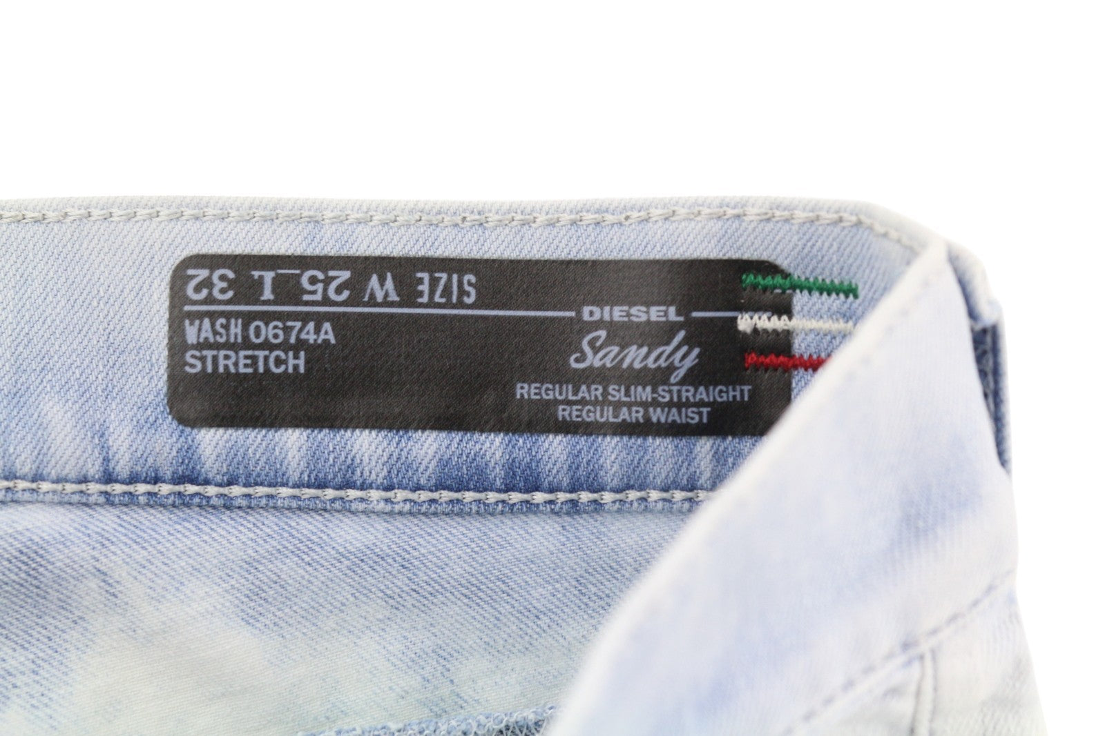 DIESEL D.N.A. Sandy 0674A Women Jeans W25/L32 Regular Slim Straight Distress