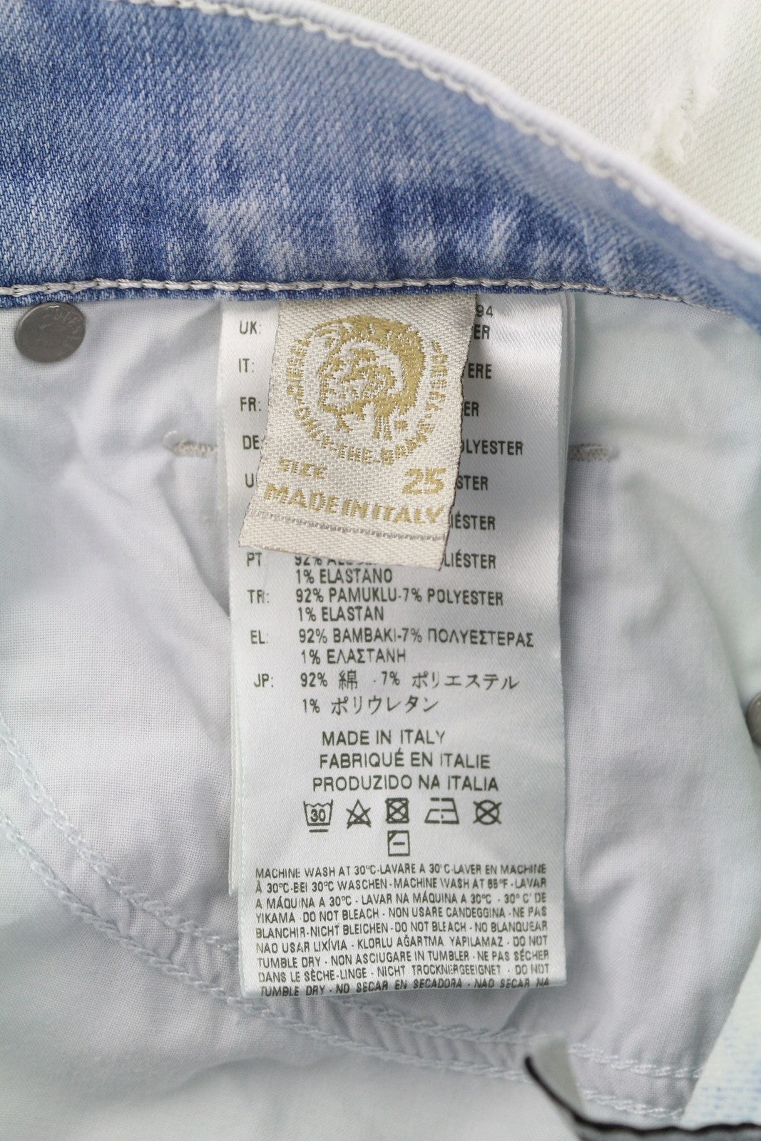 DIESEL D.N.A. Sandy 0674A Women Jeans W25/L32 Regular Slim Straight Distress