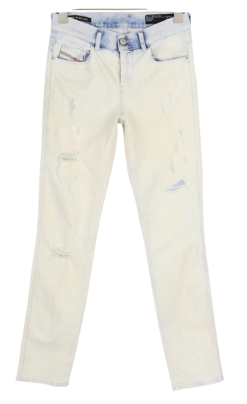 DIESEL D.N.A. Sandy 0674A Women Jeans W26/L32 Regular Slim Straight Distress