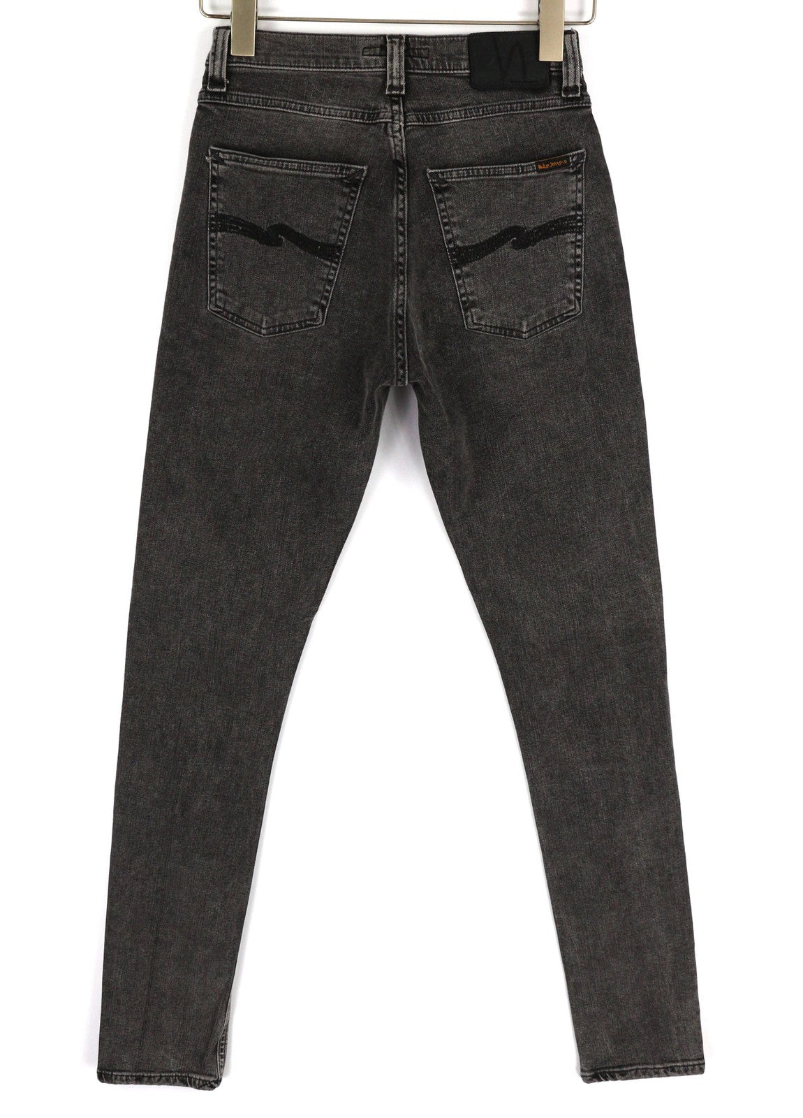 NUDIE Pipe Led Mens Jeans W28/L32 Grey Marble Organic Cotton Slim Washed Denim