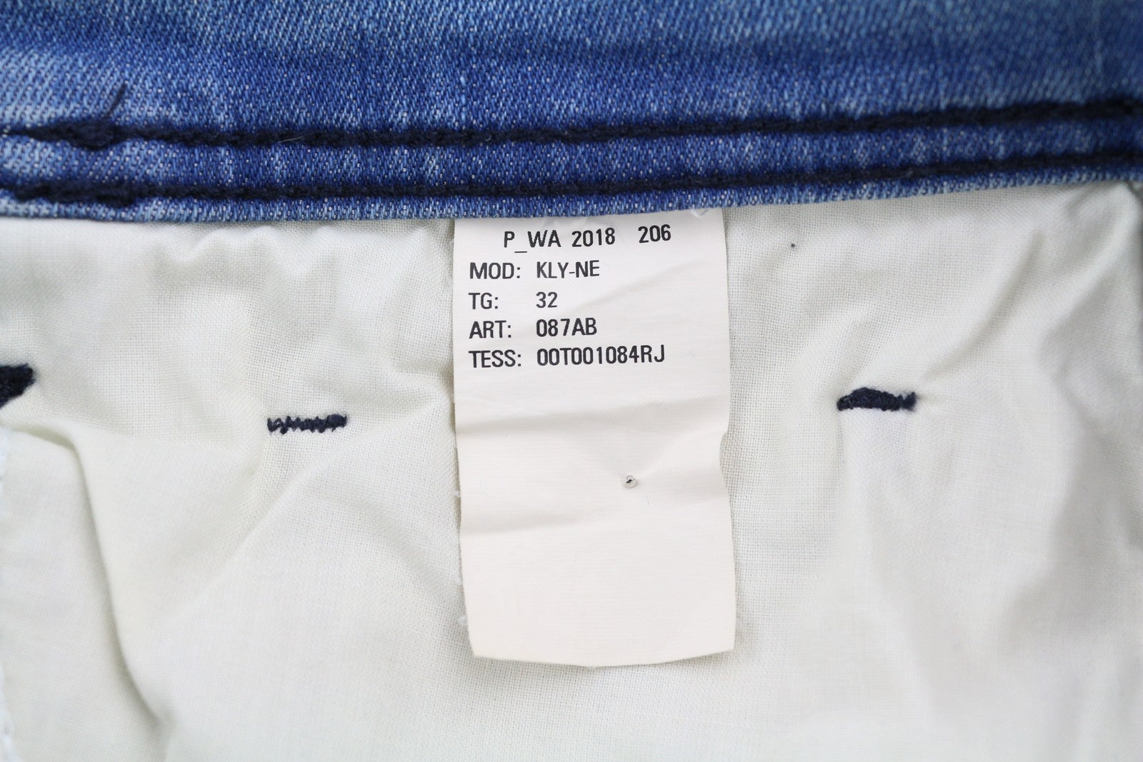 DIESEL Kly-Nr 087AB Men Jeans W32 Denim Washed Blue Jogg Distress Slim Fit Aged